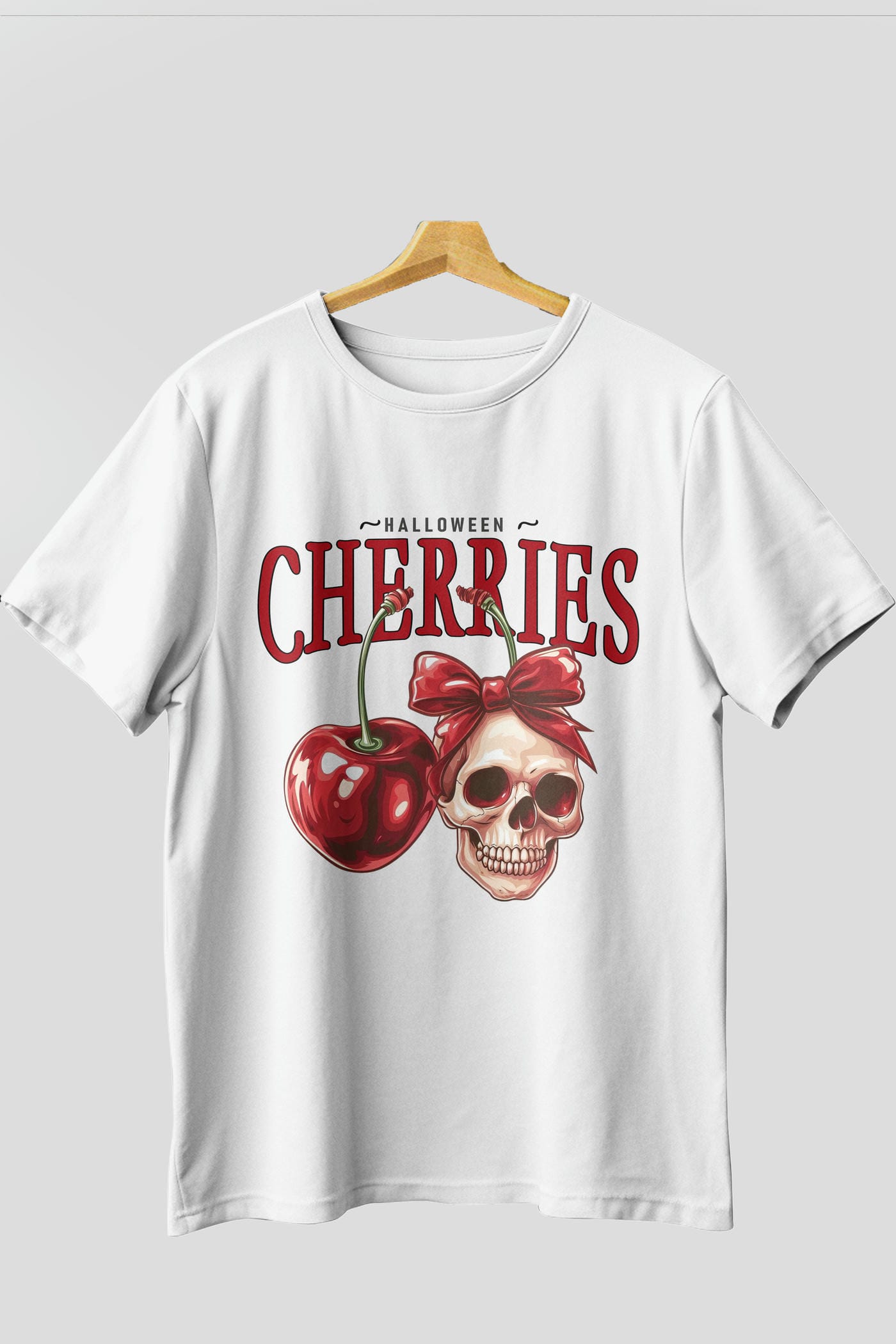 Cherry Cherries 1 Ön Baskılı Oversize t-shirt Erkek Kadın Pamuk Bisiklet Yaka tişort