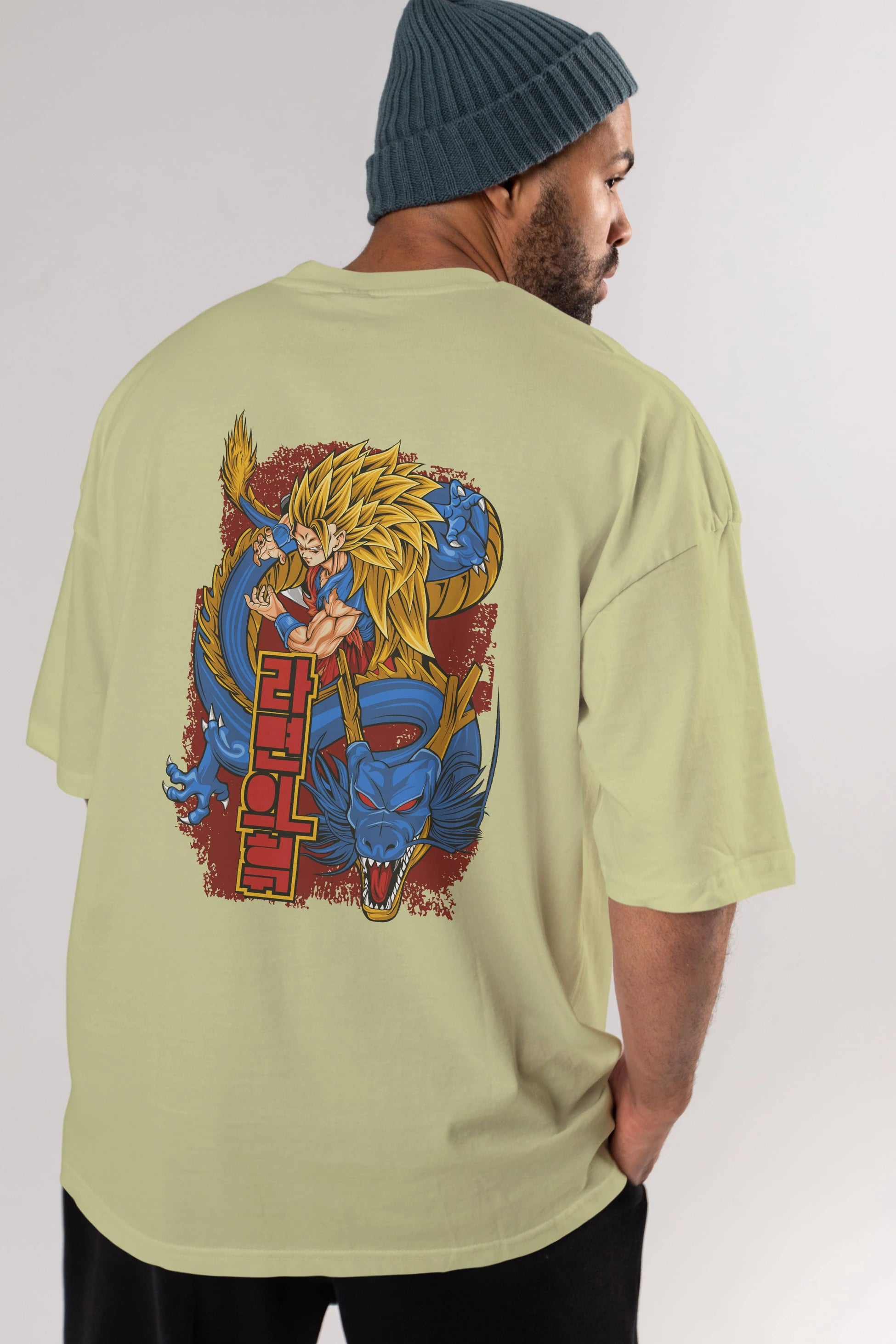 DRAGON BALL Z Anime Arka Baskılı Oversize t-shirt Erkek Kadın Unisex