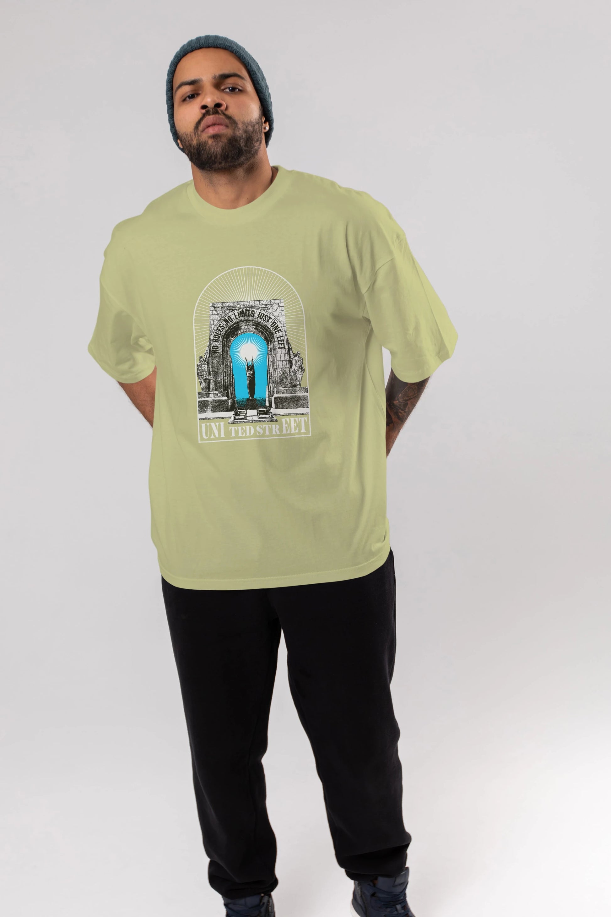 No Rules No Limits Ön Baskılı Oversize t-shirt Erkek Kadın Unisex