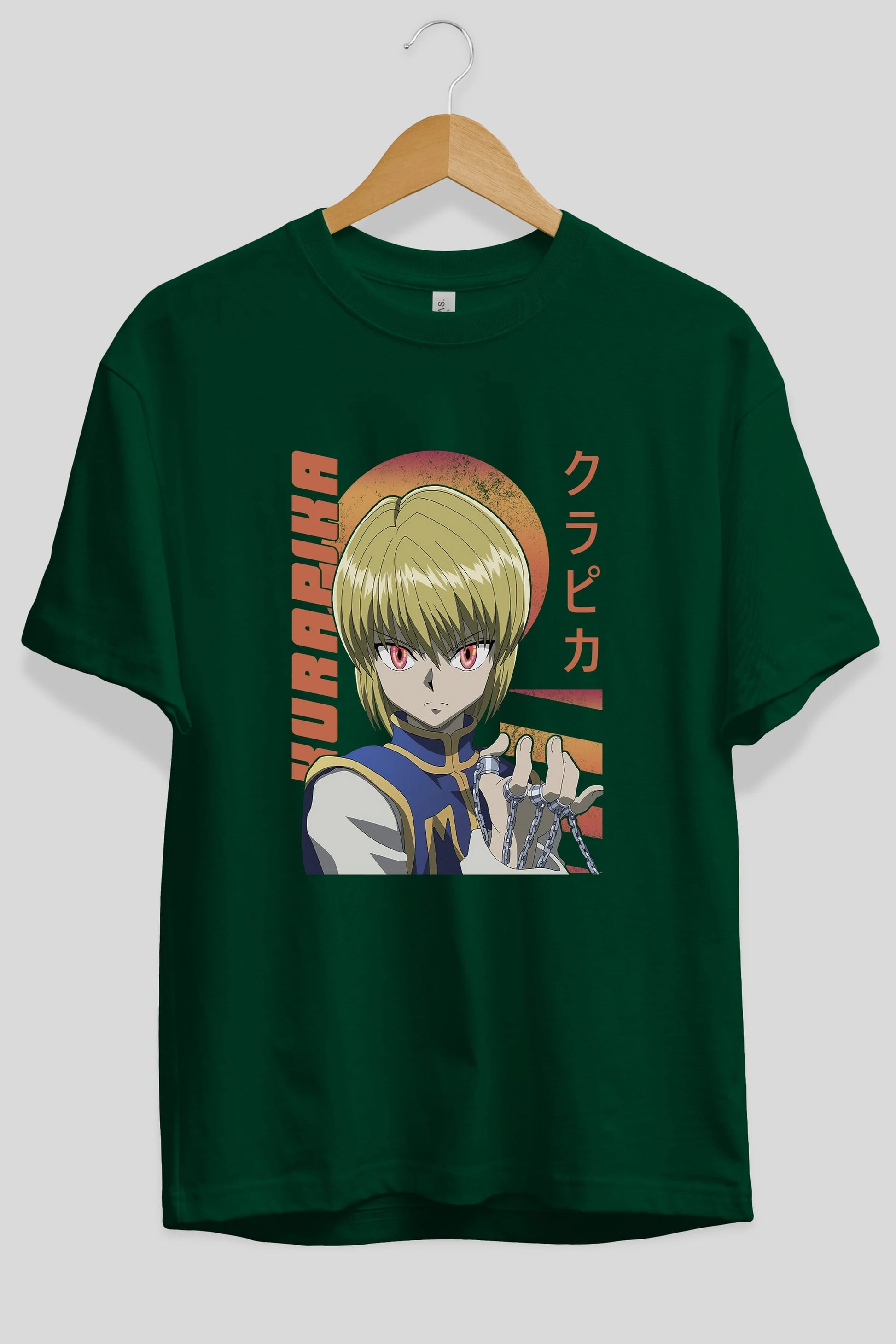 Kurapika 5 (2) Anime Ön Baskılı Oversize t-shirt %100 pamuk Erkek Kadın Unisex