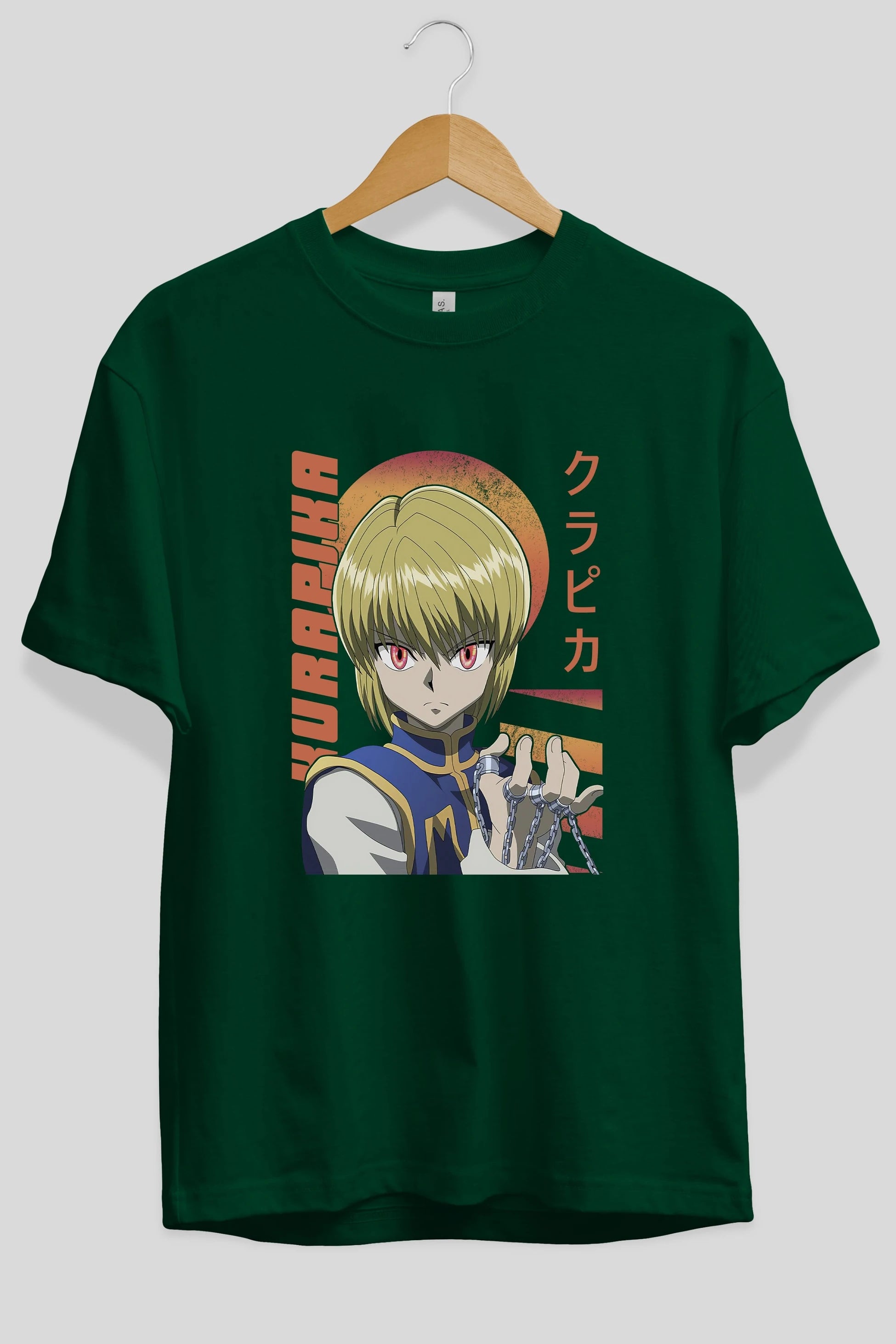 Kurapika 5 (2) Anime Ön Baskılı Oversize t-shirt %100 pamuk Erkek Kadın Unisex