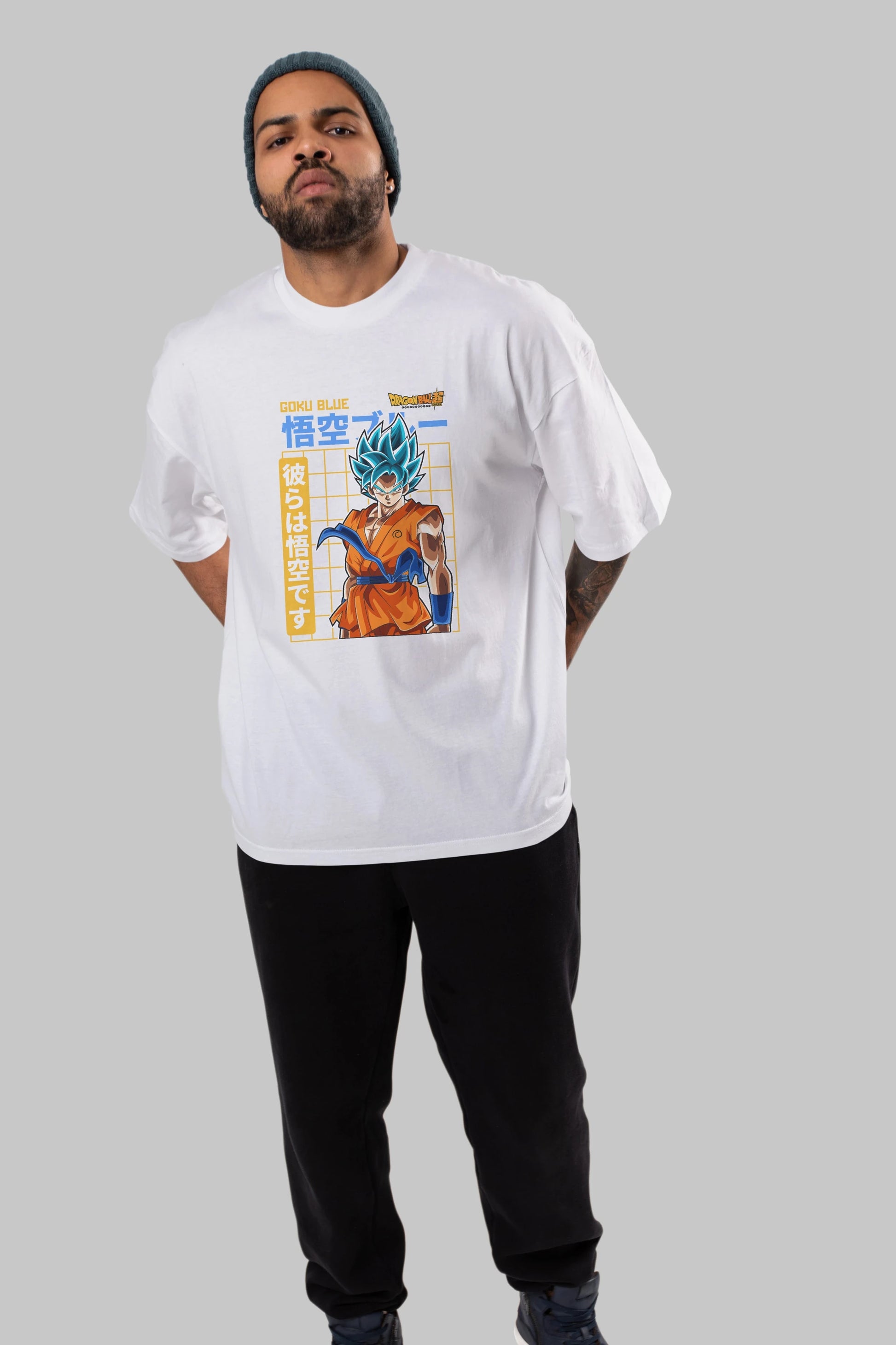 GOKU 1 Anime Ön Baskılı Oversize t-shirt %100 pamuk Erkek Kadın Unisex