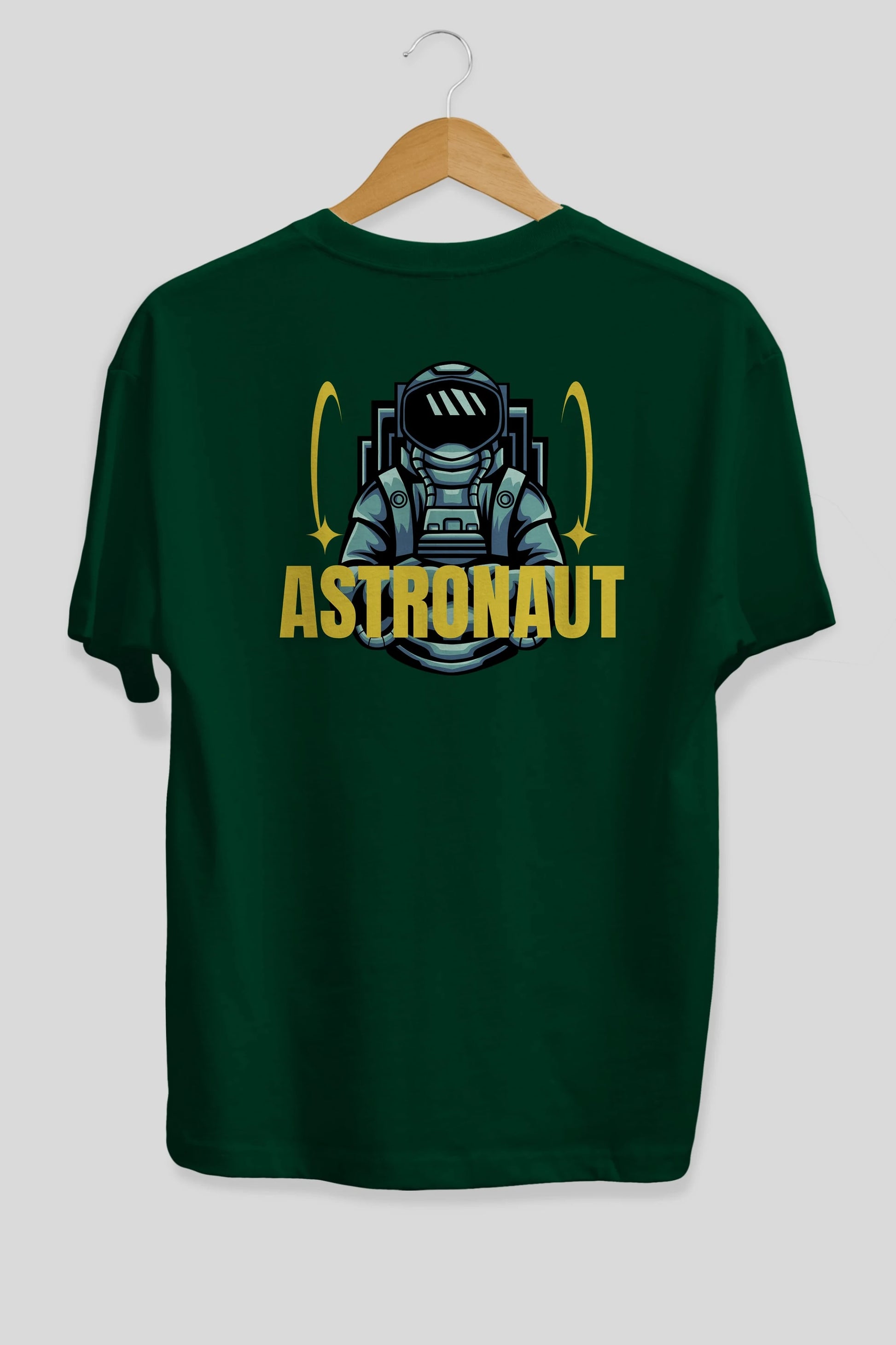 Astronaut Arka Baskılı Oversize t-shirt Erkek Kadın Unisex