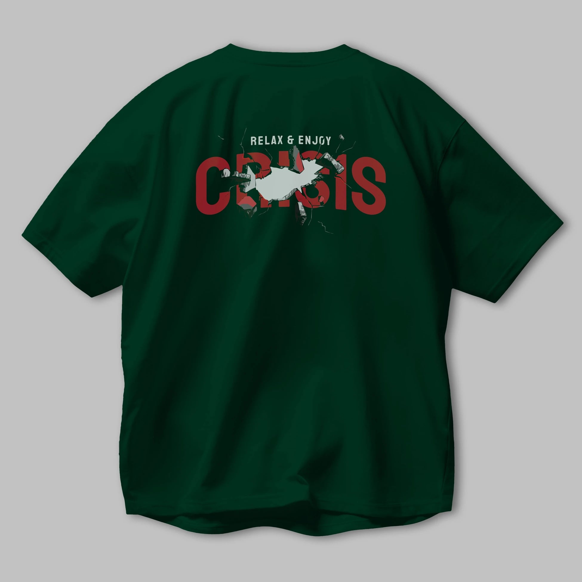 Relax and Enjoy Arka Baskılı Oversize t-shirt Erkek Kadın Unisex