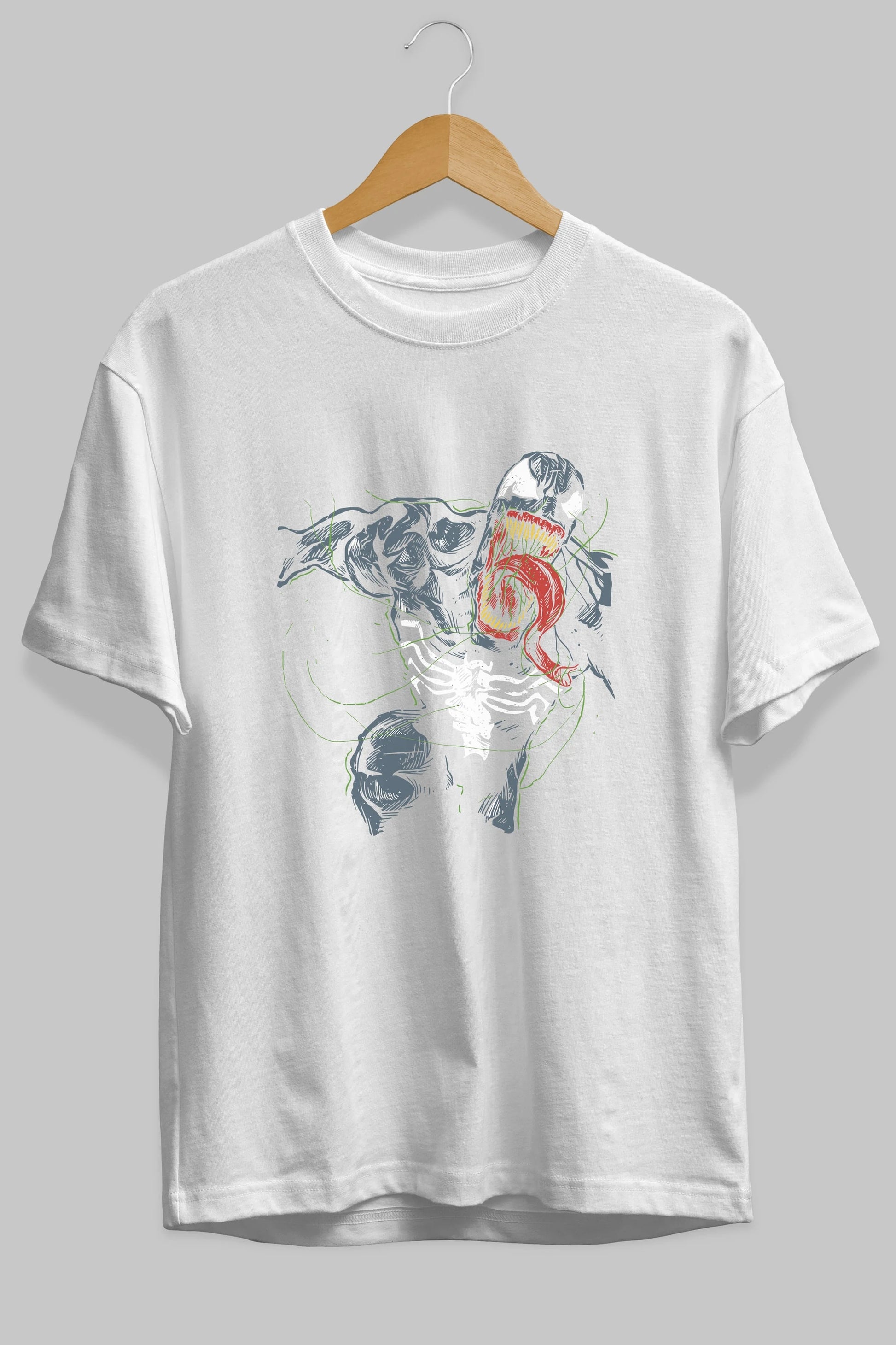 Venom (6) Ön Baskılı Oversize t-shirt Erkek Kadın Unisex %100 Pamuk Bisiklet Yaka tişort