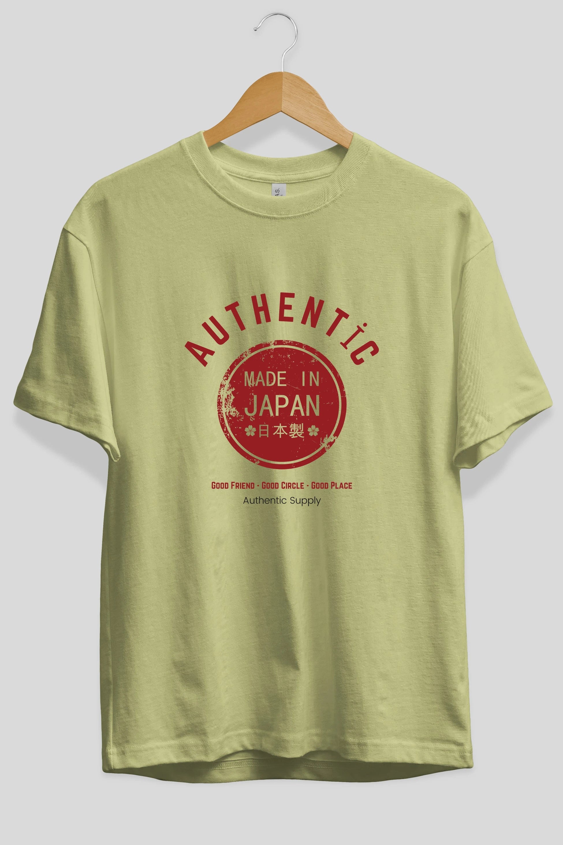 Authentic Japan Style Ön Baskılı Oversize t-shirt Erkek Kadın Unisex