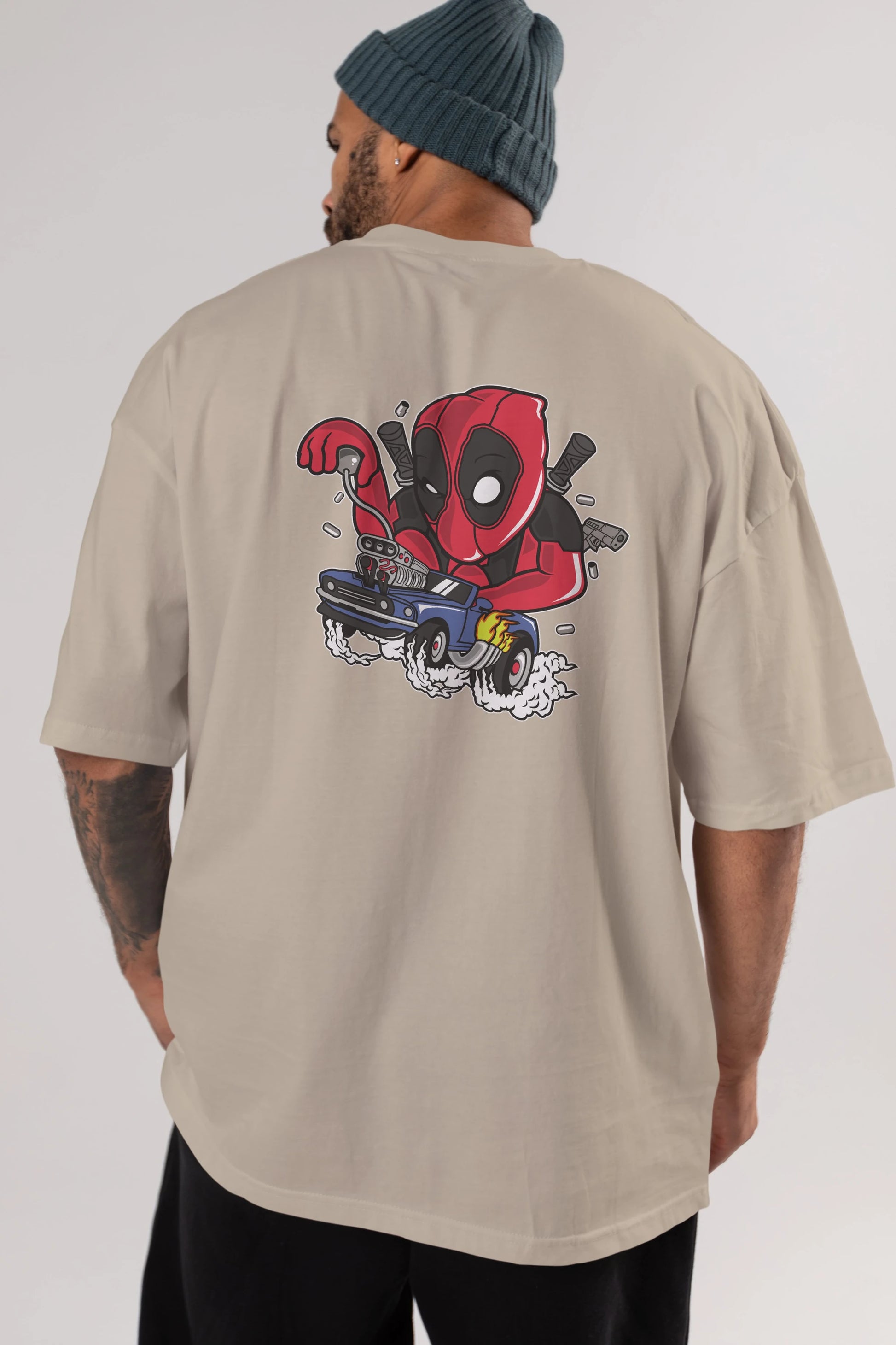 Deadpool (21) Arka Baskılı Oversize t-shirt Erkek Kadın Unisex %100 Pamuk Bisiklet Yaka tişort