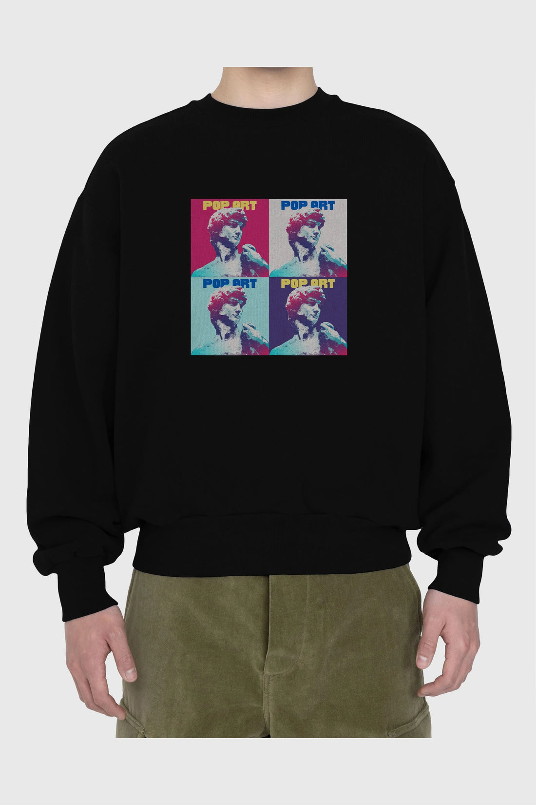 Creative Pop Art Ön Baskılı Oversize Sweatshirt Erkek Kadın Unisex