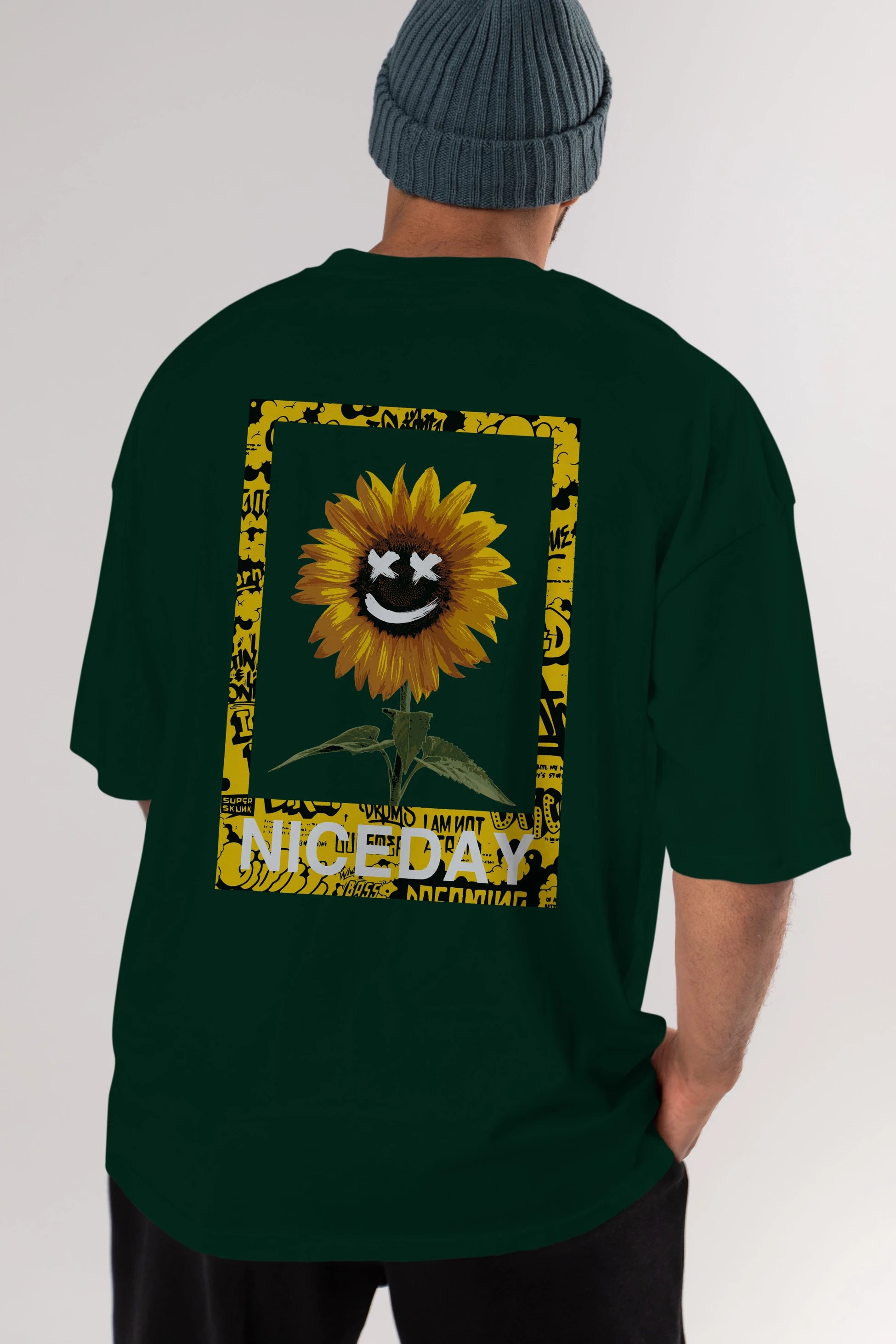 Niceday Streewear Arka Baskılı Oversize t-shirt Erkek Kadın Unisex