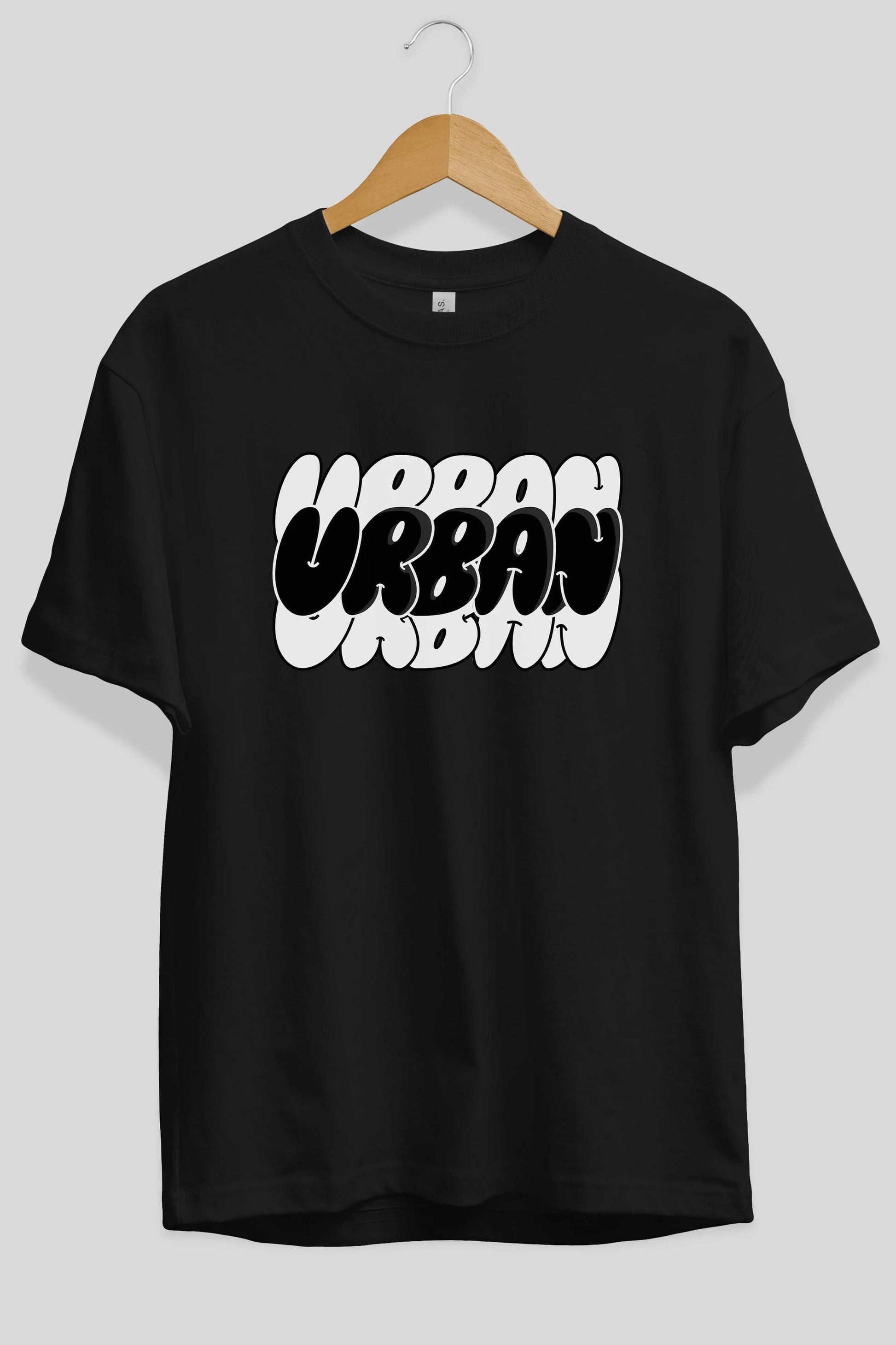 Urban Yazılı Ön Baskılı Oversize t-shirt Erkek Kadın Unisex