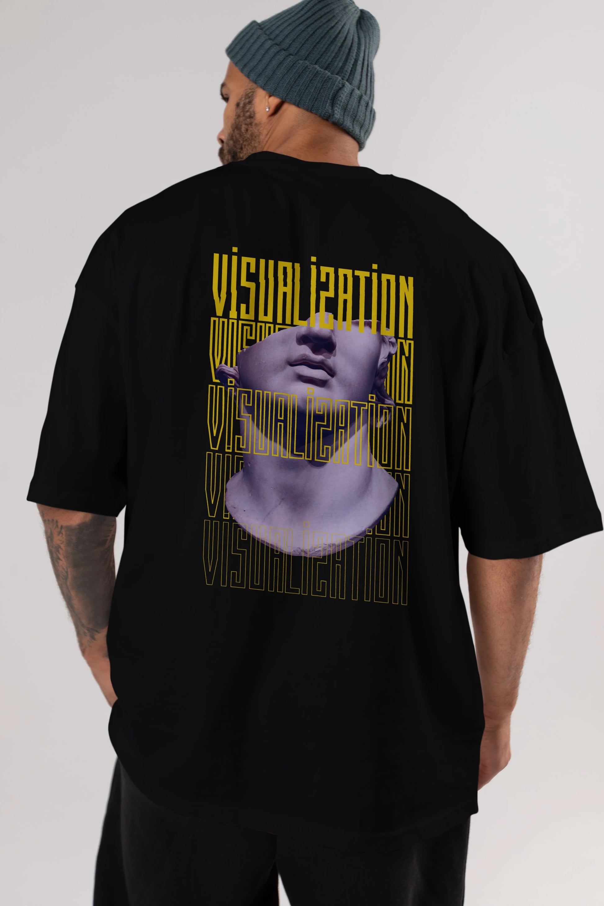 Visualization Yazılı Arka Baskılı Oversize t-shirt Erkek Kadın Unisex