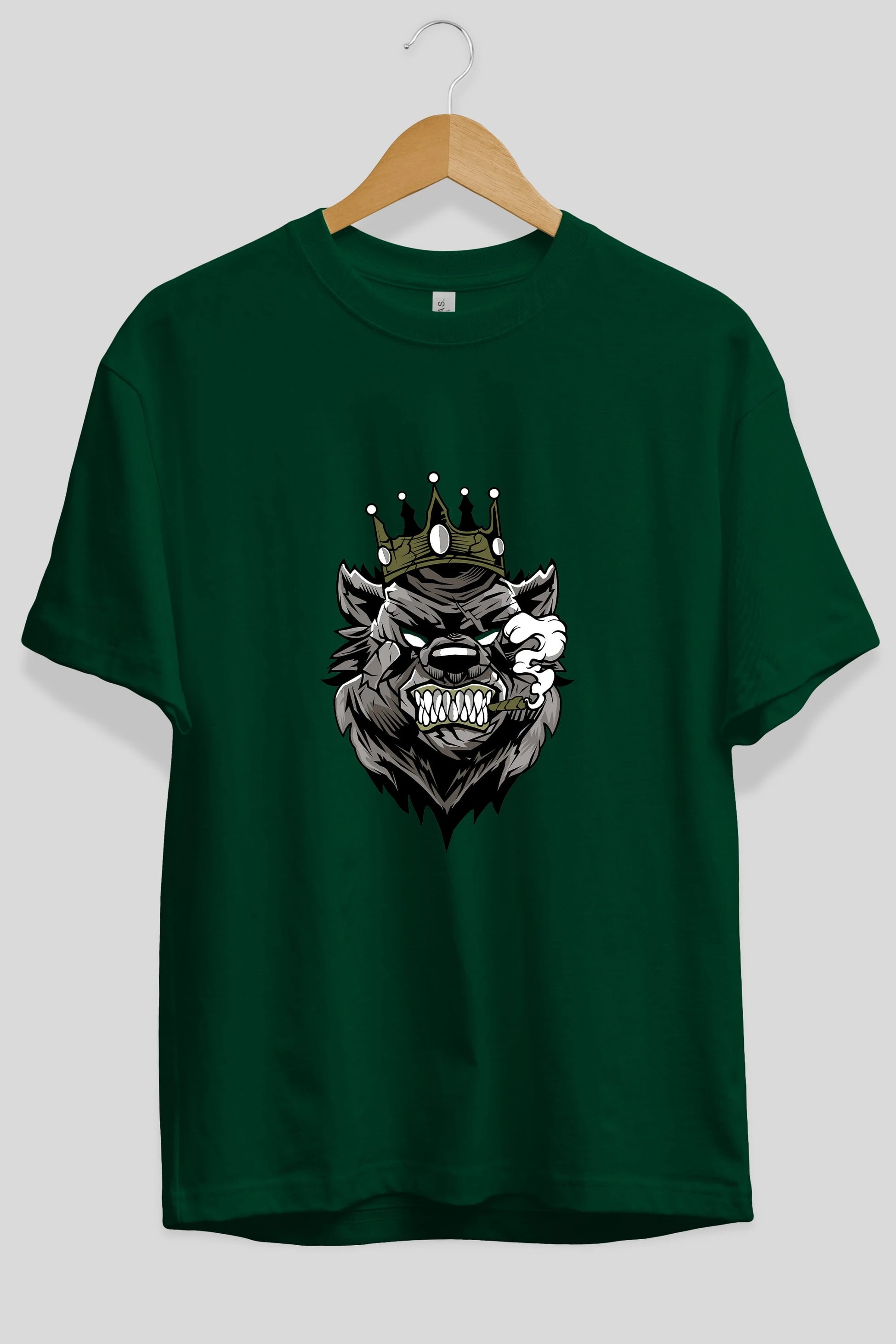Bear King Ön Baskılı Oversize t-shirt Erkek Kadın Unisex %100 Pamuk tişort