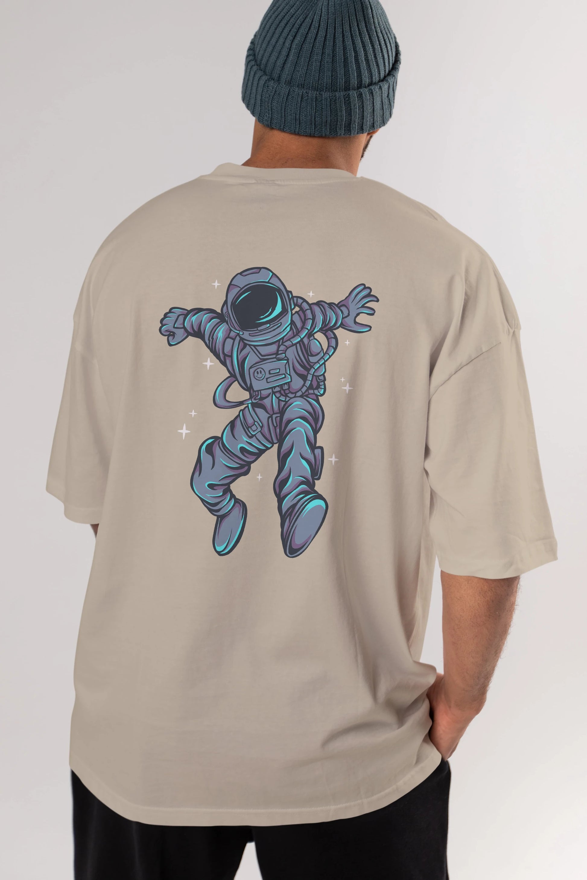 Astrostars tshirt Arka Baskılı Oversize t-shirt Erkek Kadın Unisex