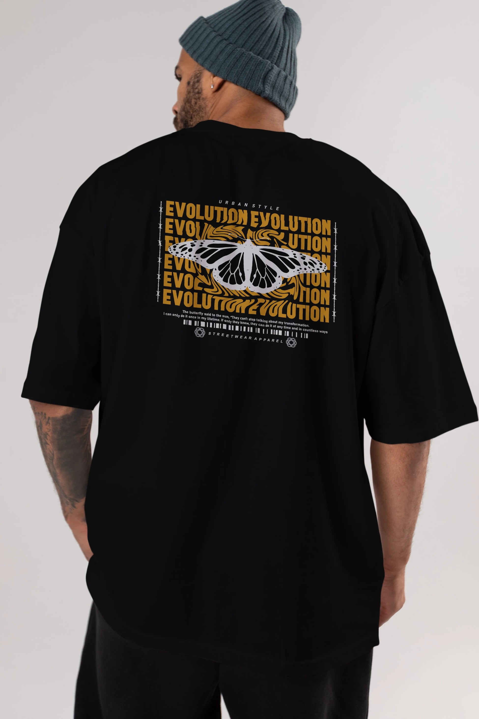 Evolution Urban Style Arka Baskılı Oversize t-shirt Erkek Kadın Unisex