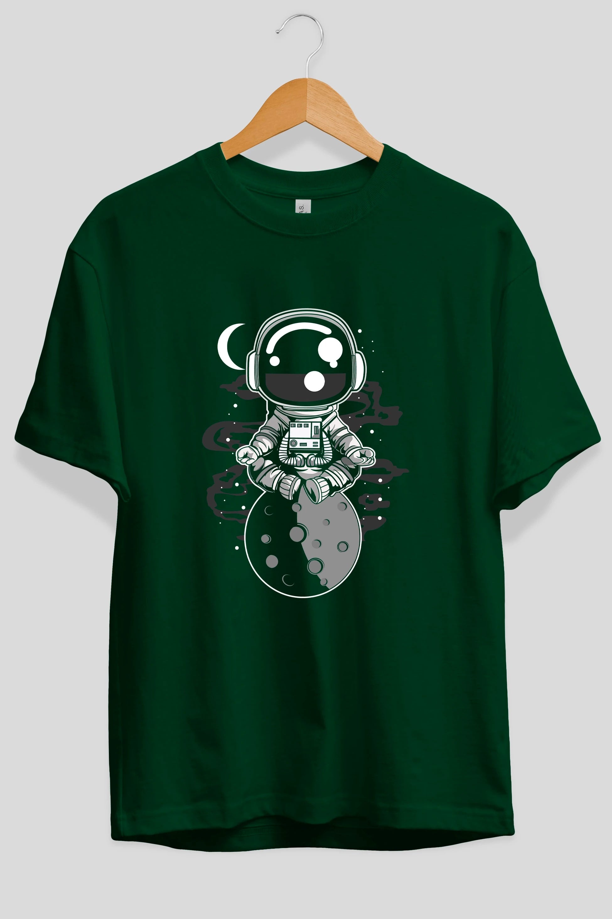Astronaut Yoga Ön Baskılı Oversize t-shirt Erkek Kadın Unisex
