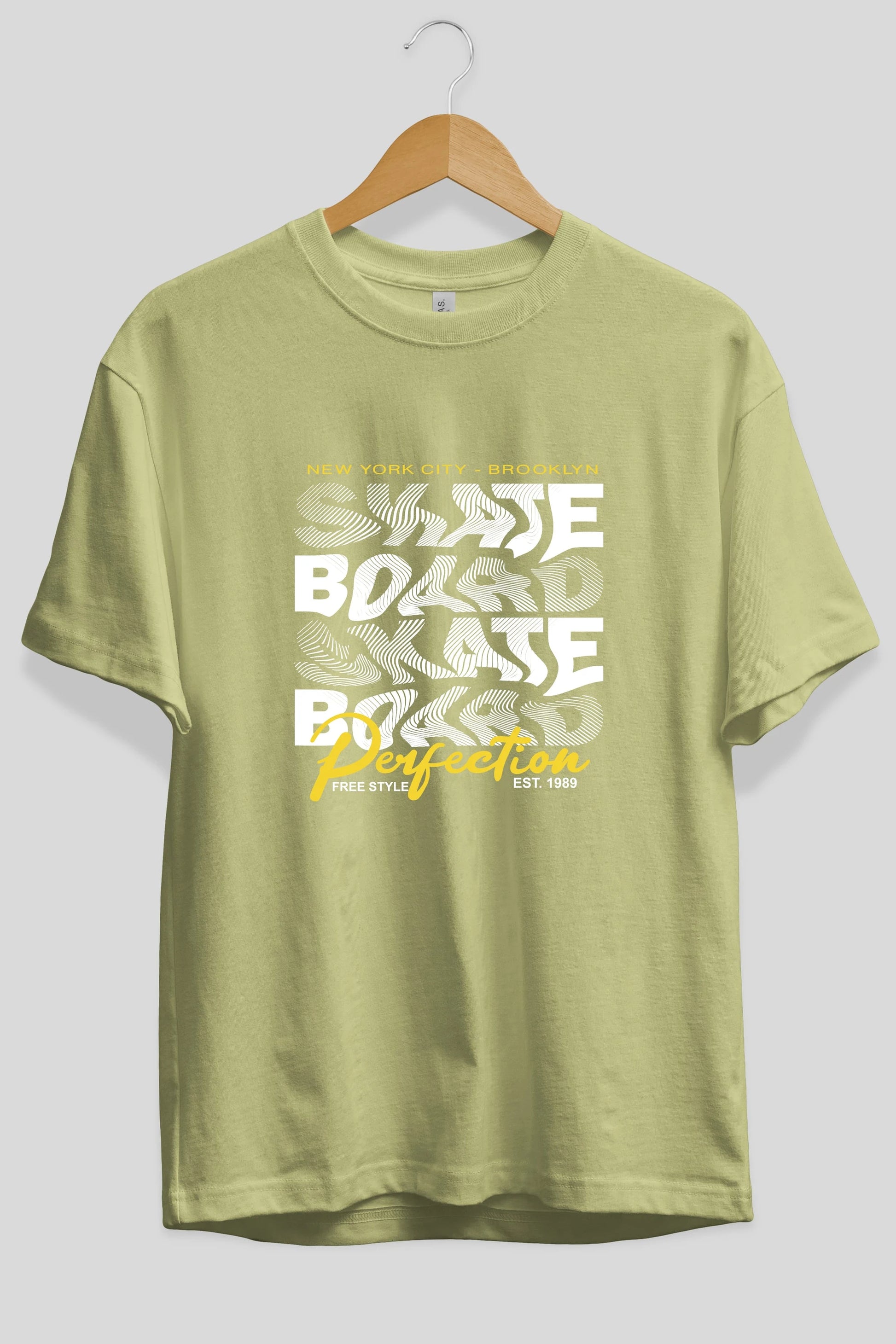 New York City and Brooklyn Ön Baskılı Oversize t-shirt Erkek Kadın Unisex