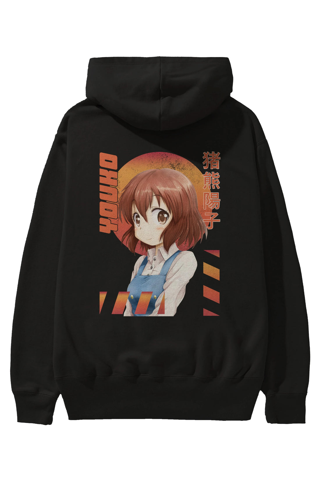 Youko Inokuma 5 Anime Arka Baskılı Hoodie Oversize Kapüşonlu Sweatshirt Erkek Kadın Unisex