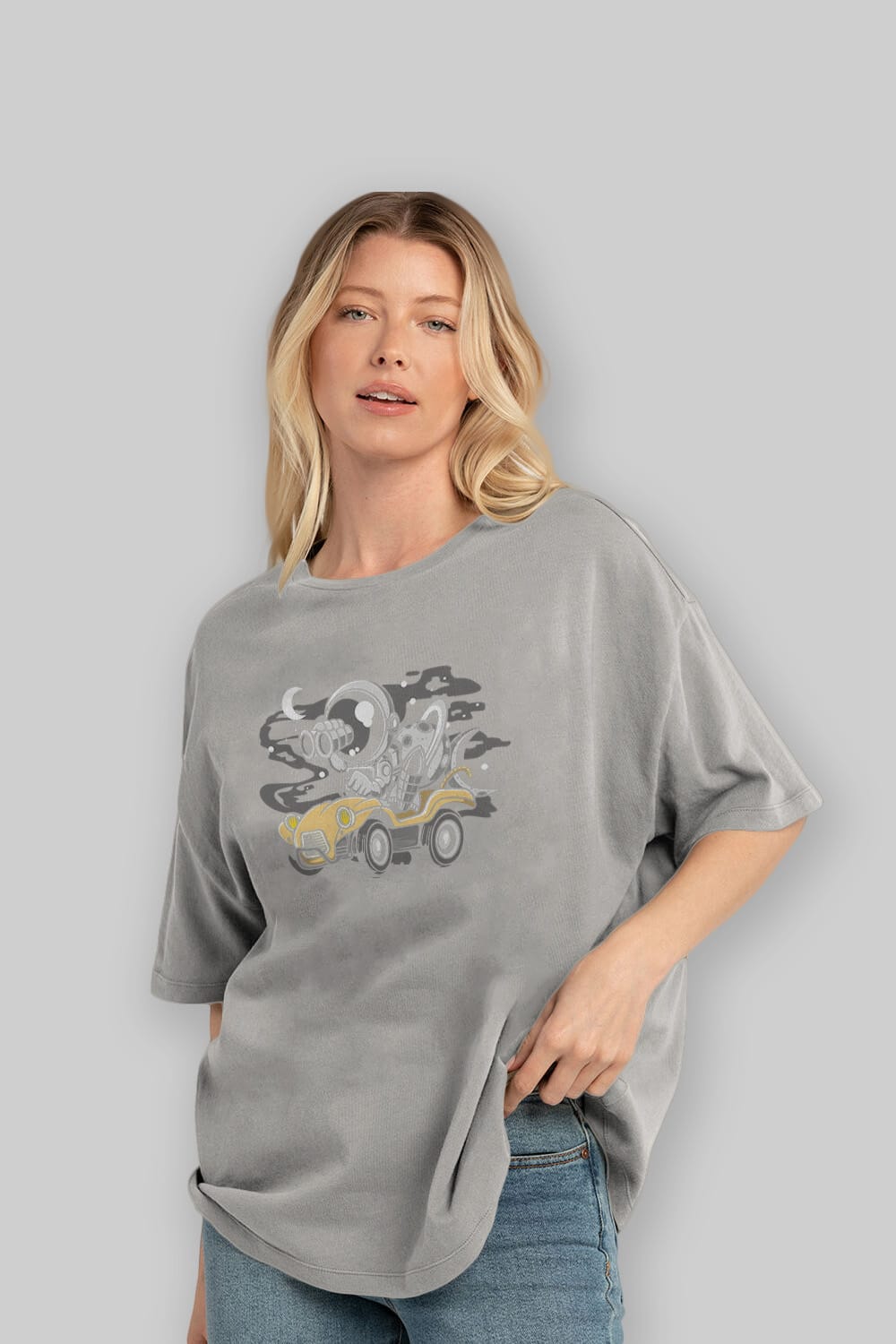 Astronaut Adventure Ön Baskılı Oversize t-shirt Erkek Kadın Unisex