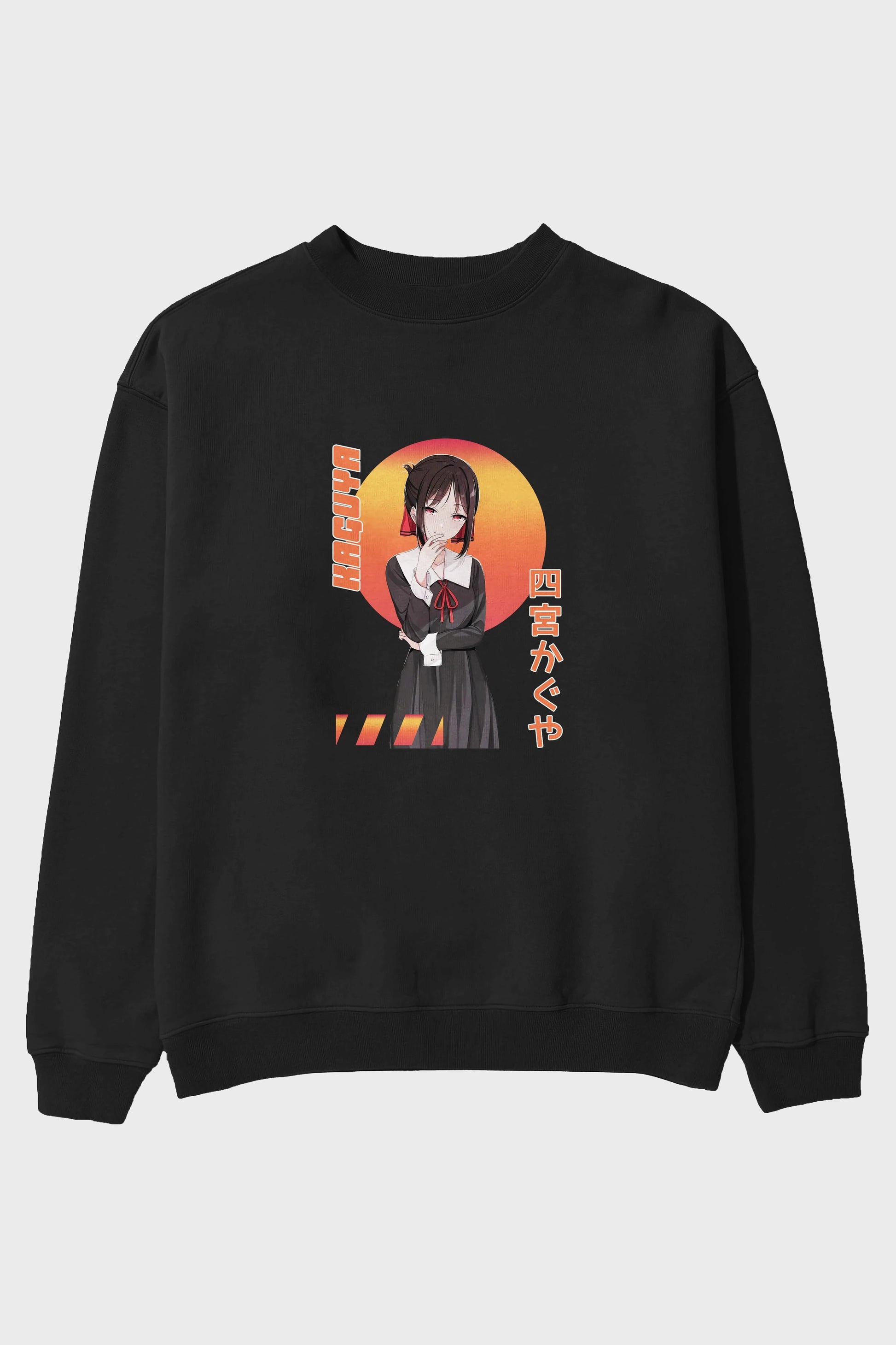 Kaguya Shinomiya 5 Anime Ön Baskılı Oversize Sweatshirt Erkek Kadın Unisex