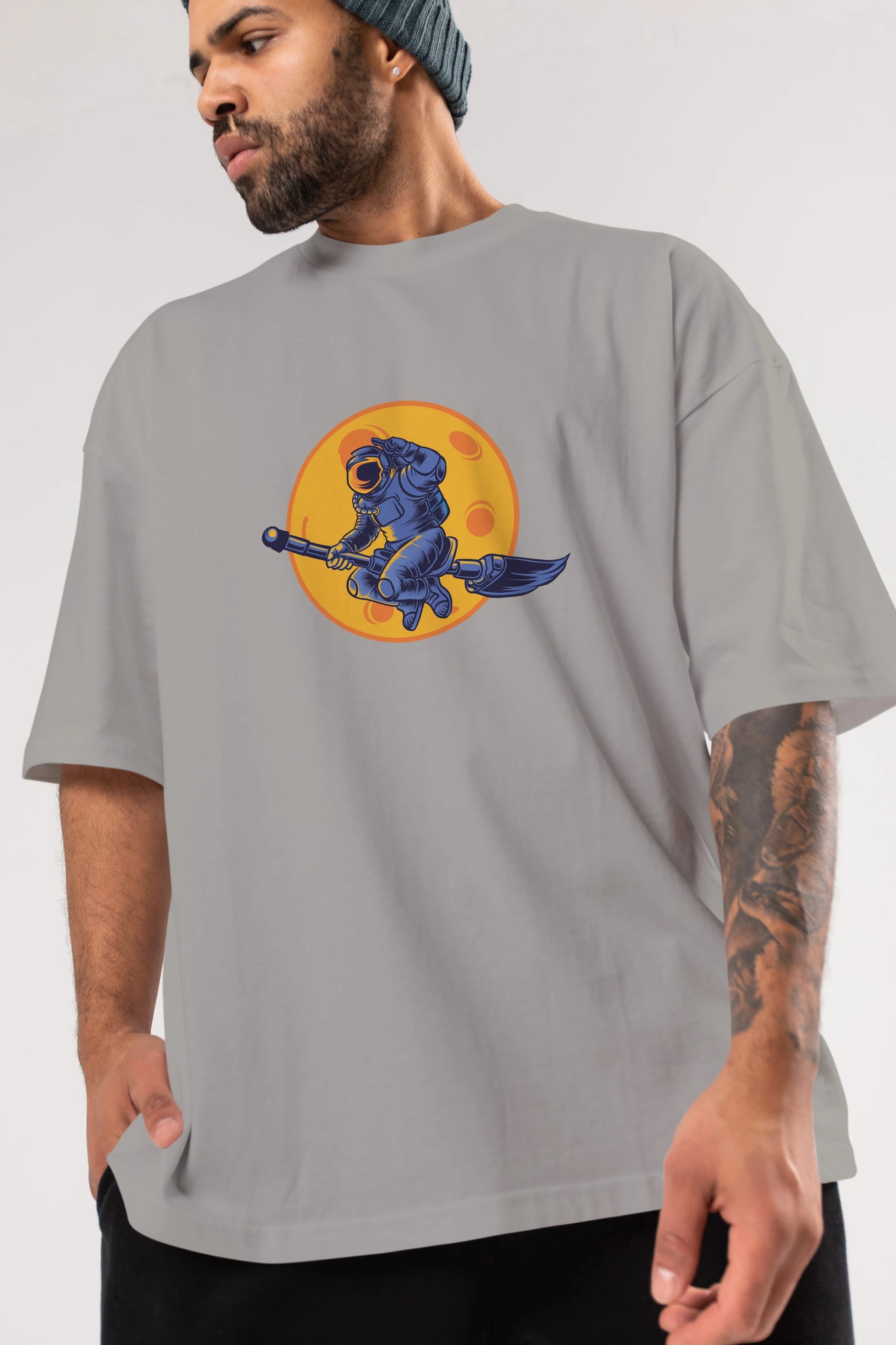Space Witch Ön Baskılı Oversize t-shirt Erkek Kadın Unisex