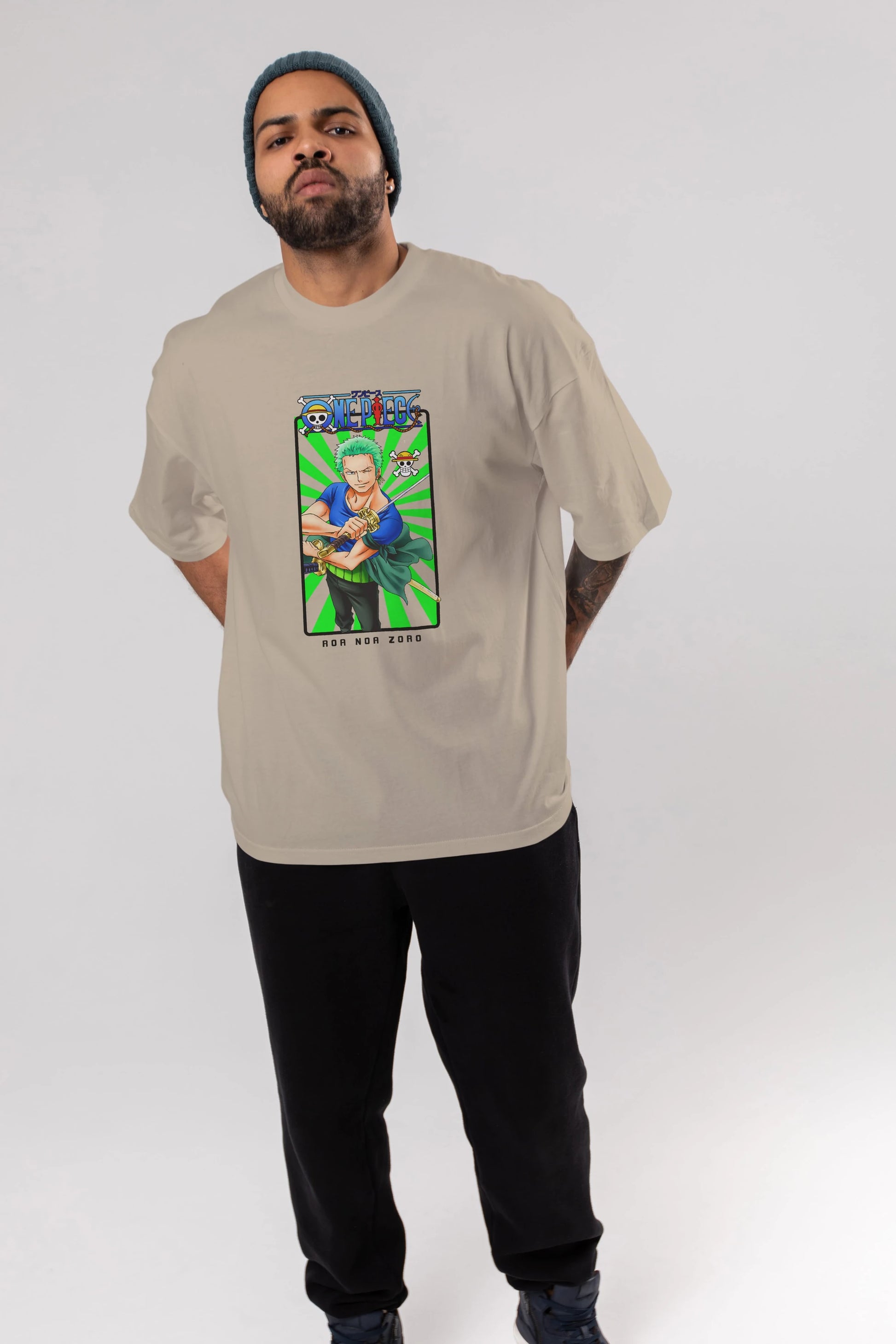 Roronoa Zoro 6 Anime Ön Baskılı Oversize t-shirt Erkek Kadın Unisex