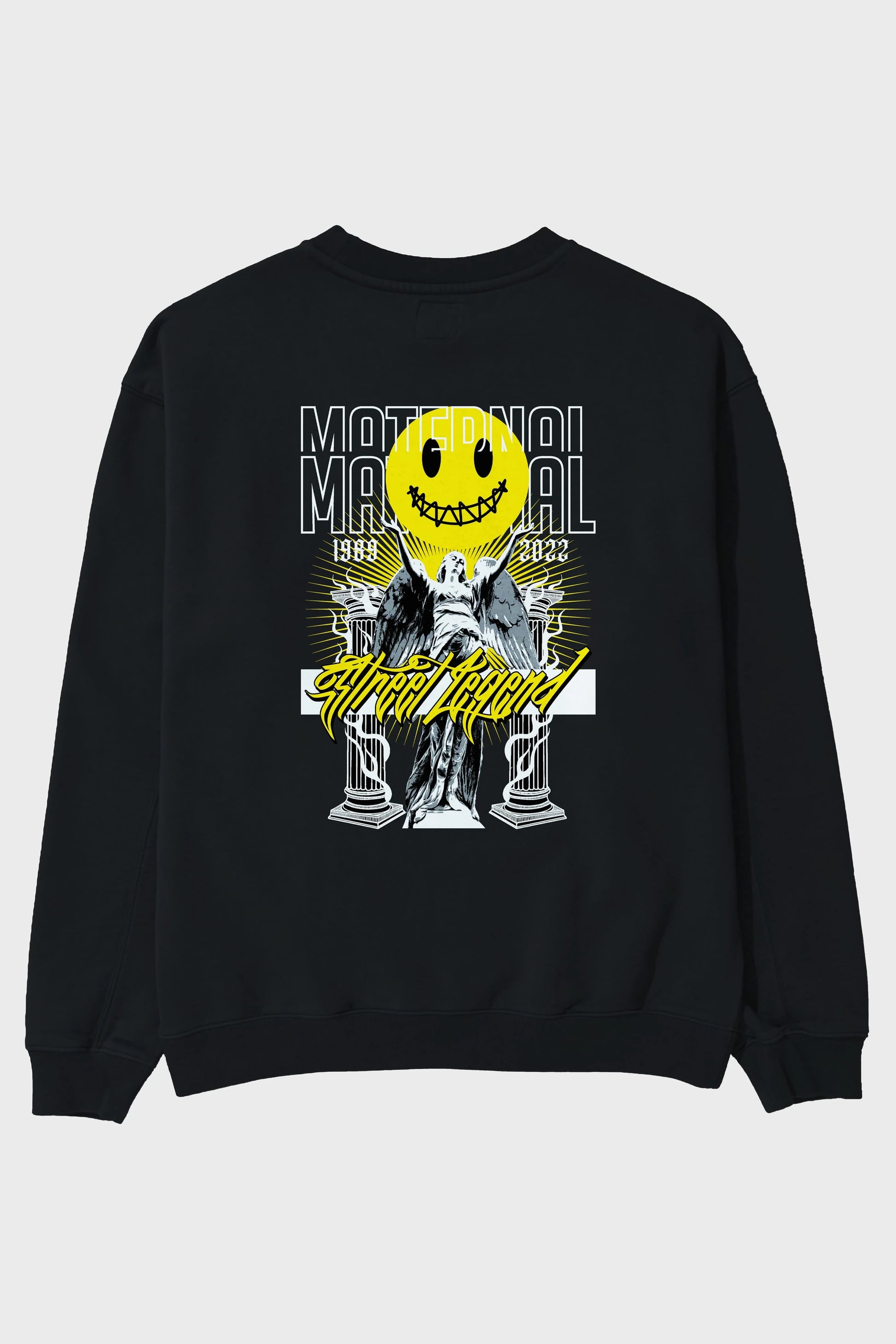 Maternal Street Legend Arka Baskılı Oversize Sweatshirt Erkek Kadın Unisex