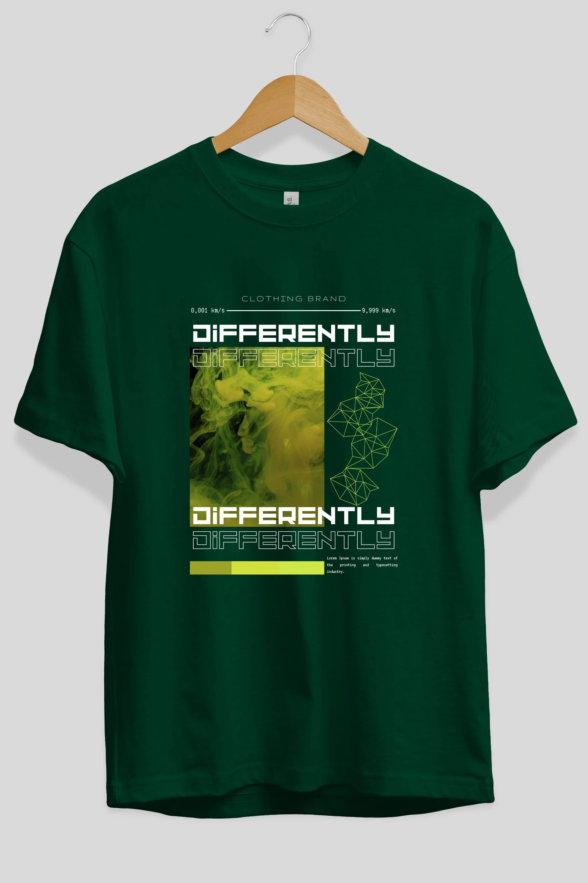 Differently Yazılı Ön Baskılı Oversize t-shirt Erkek Kadın Unisex