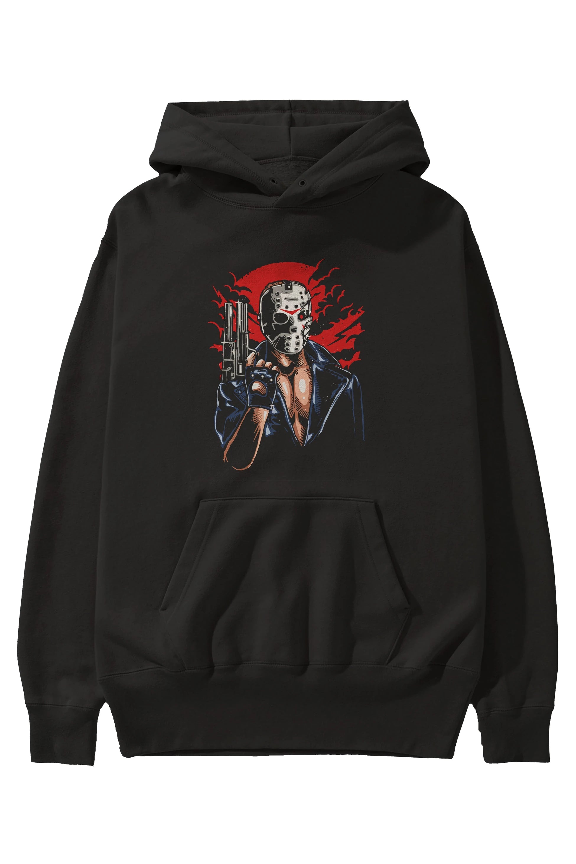 Jason Will Be Back Ön Baskılı Hoodie Oversize Kapüşonlu Sweatshirt Erkek Kadın Unisex