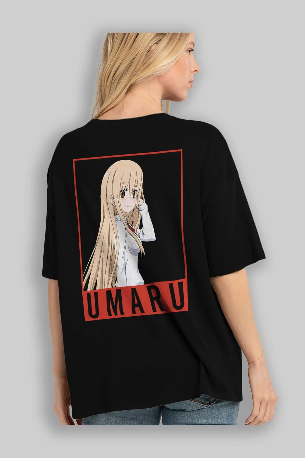 Umaru Doma 2 Anime Arka Baskılı Oversize t-shirt Erkek Kadın Unisex