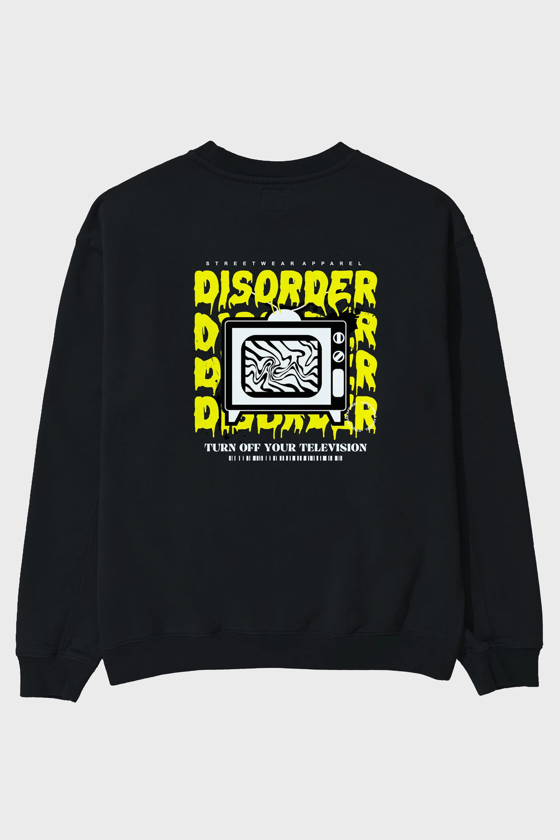 Disorder Streetwear Arka Baskılı Oversize Sweatshirt Erkek Kadın Unisex