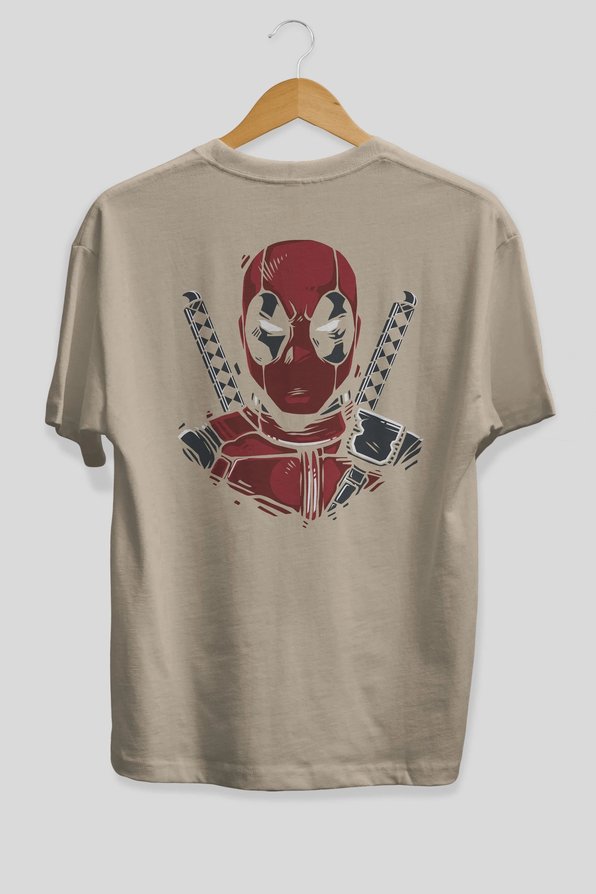 Deadpool (4) Arka Baskılı Oversize t-shirt Erkek Kadın Unisex %100 Pamuk Bisiklet Yaka tişort