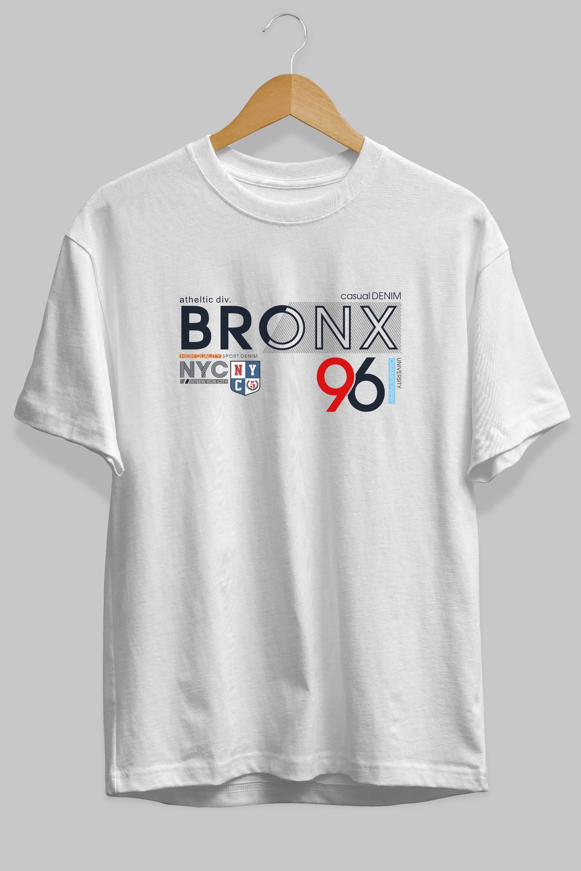 Bronx 96 Ön Baskılı Oversize t-shirt Erkek Kadın Unisex