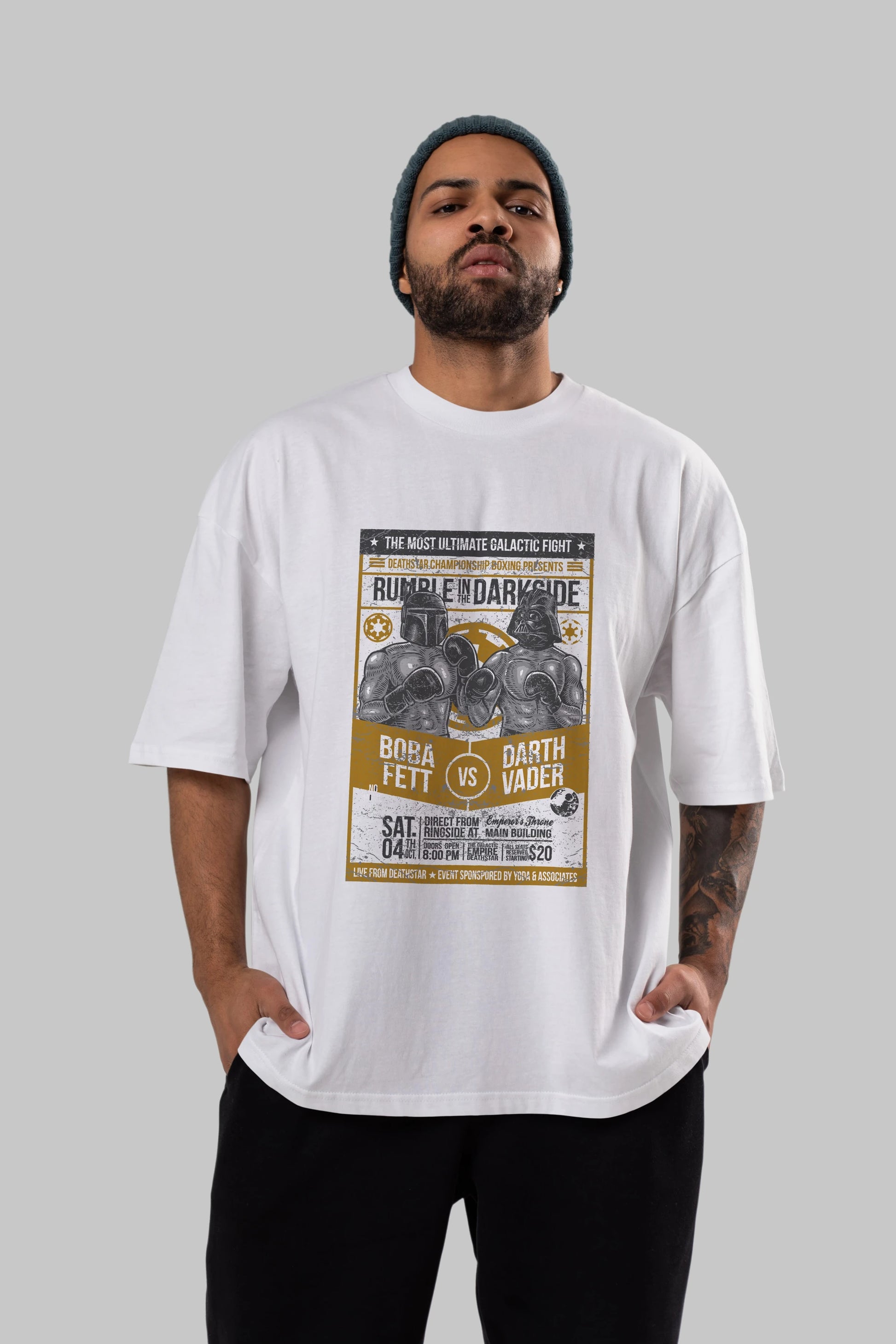 Rumble In The Darkside Ön Baskılı Oversize t-shirt Erkek Kadın Unisex %100 Pamuk tişort