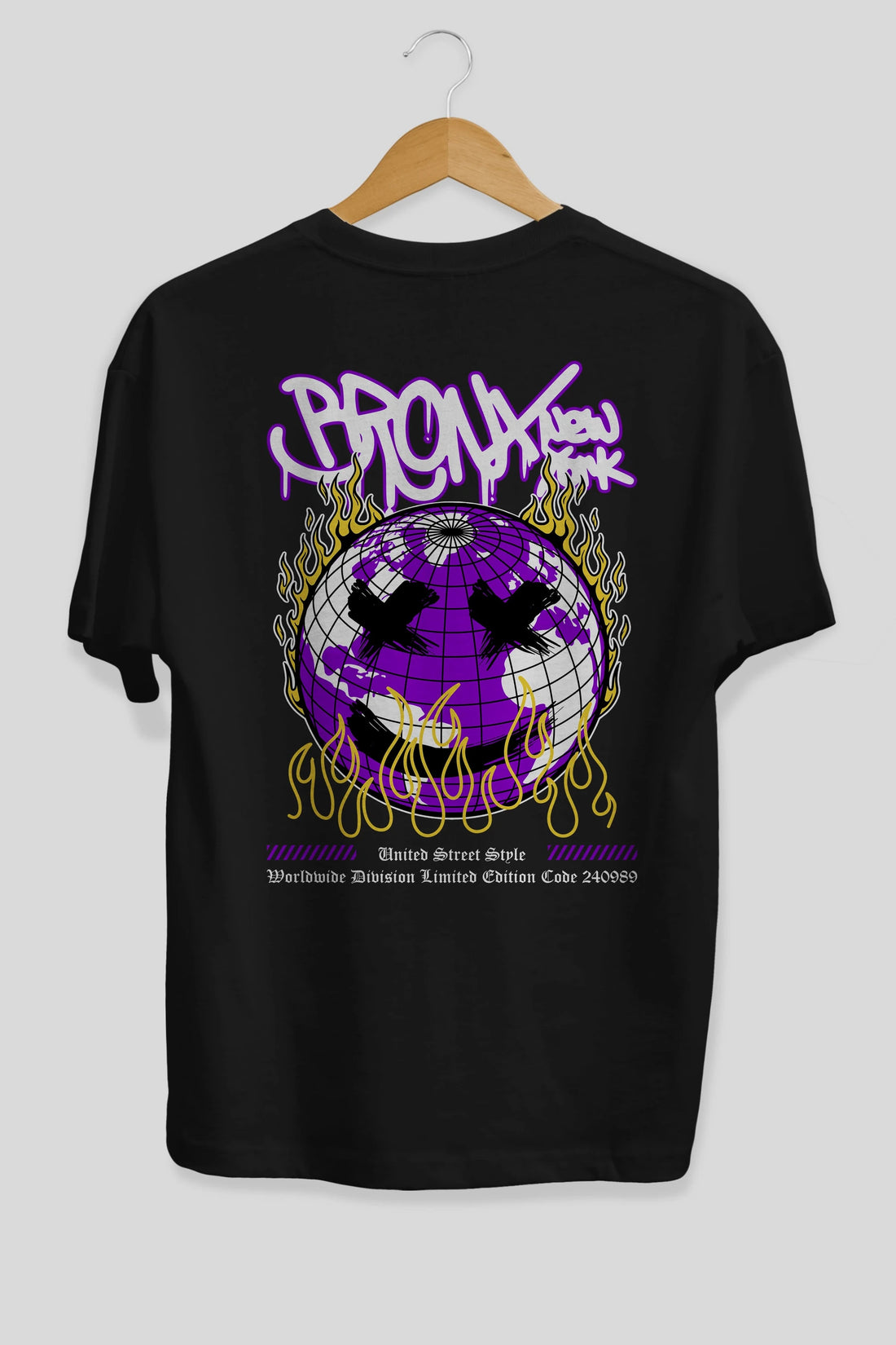 Bronx New York Arka Baskılı Oversize t-shirt Erkek Kadın Unisex