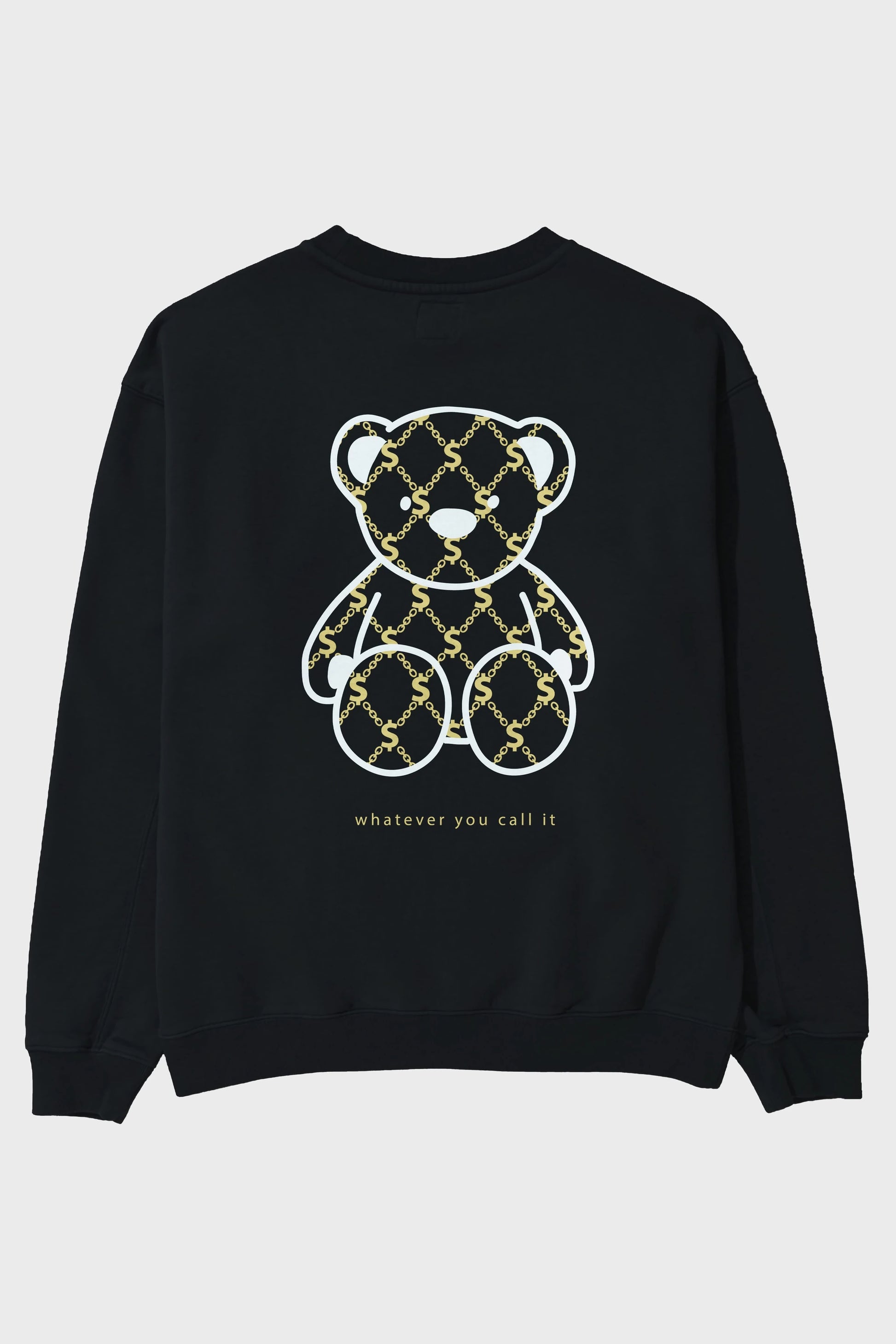 Whatever you Bear Arka Baskılı Oversize Sweatshirt Erkek Kadın Unisex
