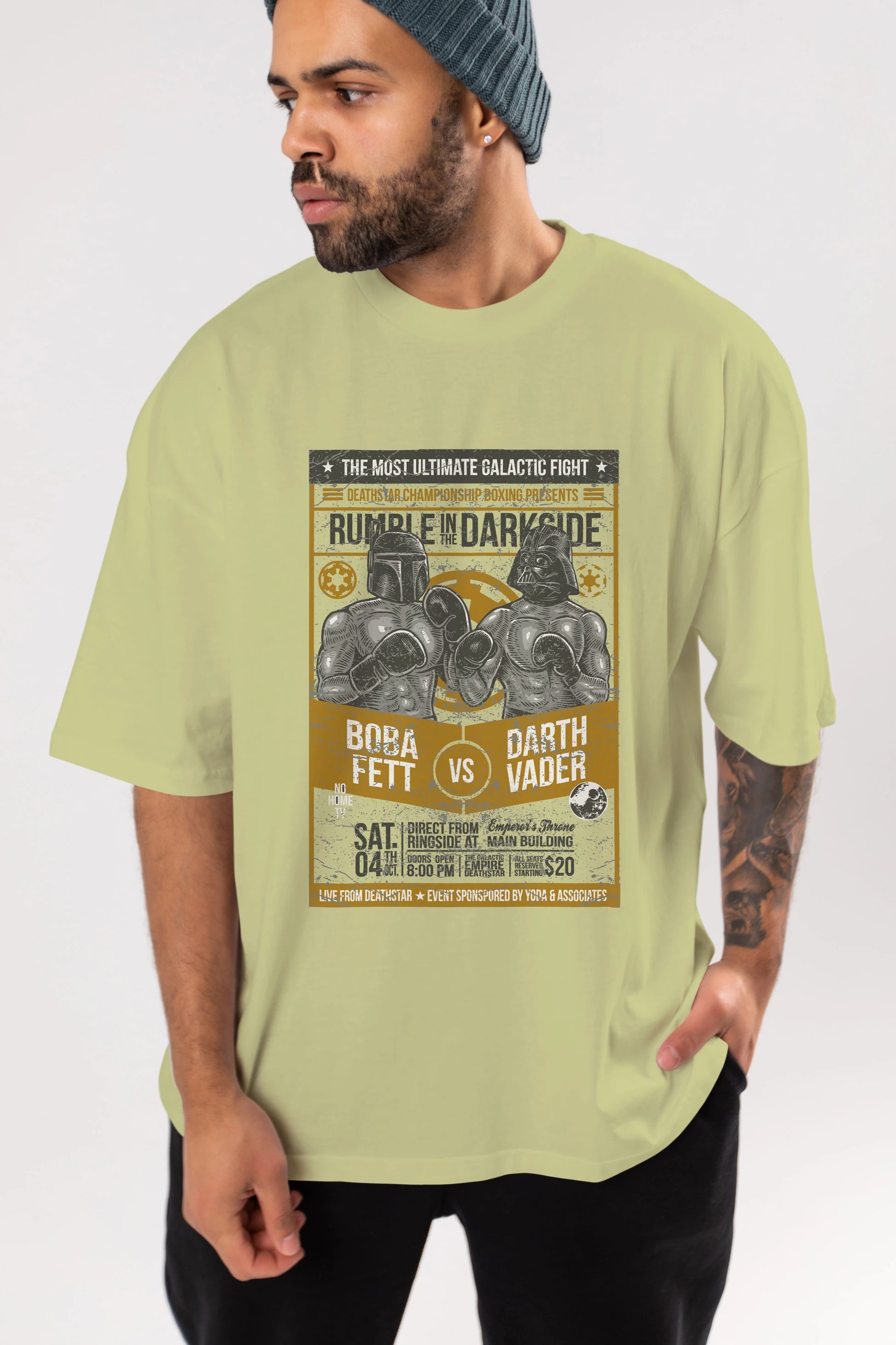 Rumble In The Darkside Ön Baskılı Oversize t-shirt Erkek Kadın Unisex %100 Pamuk tişort