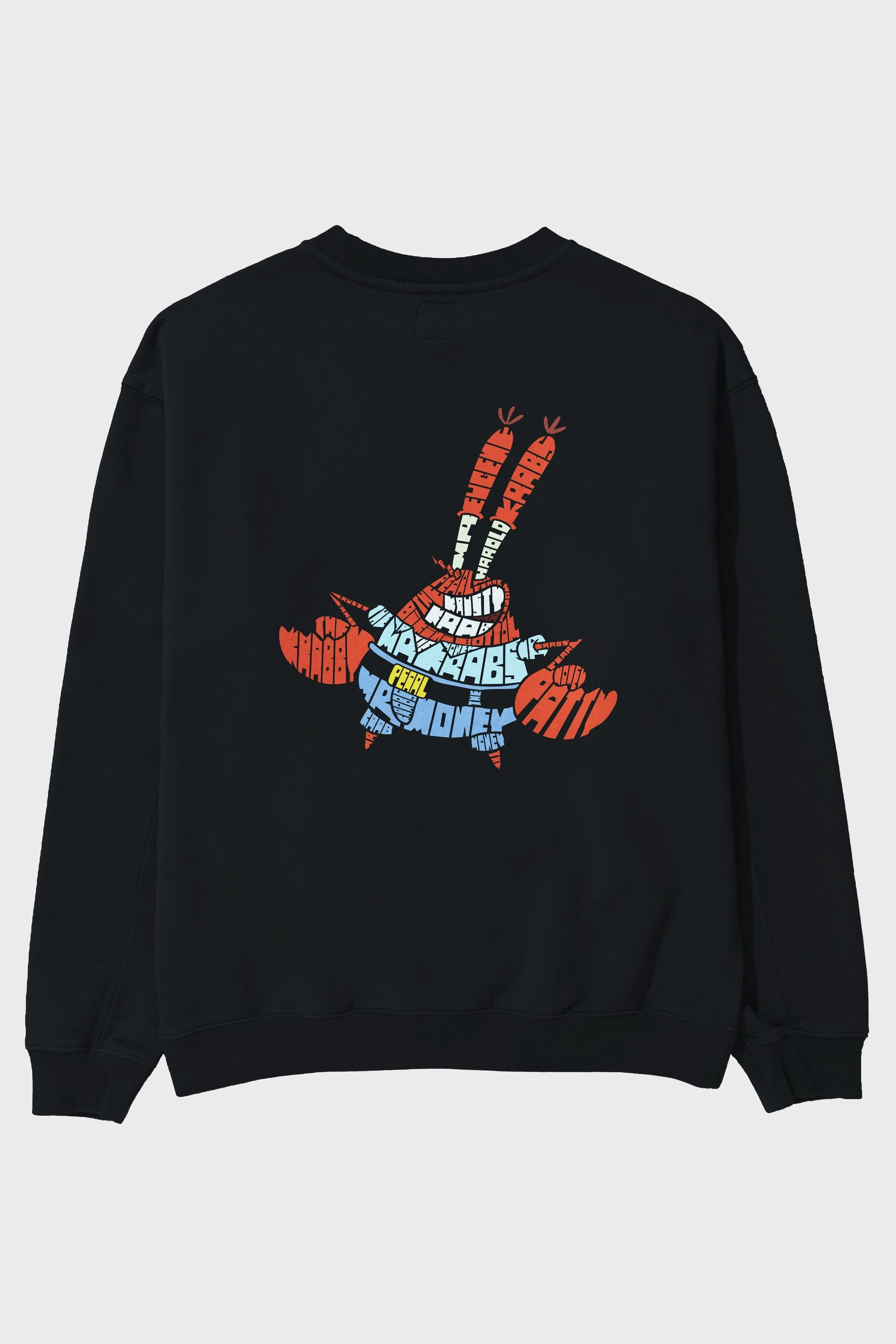 Mr Krabs Arka Baskılı Oversize Sweatshirt Erkek Kadın Unisex