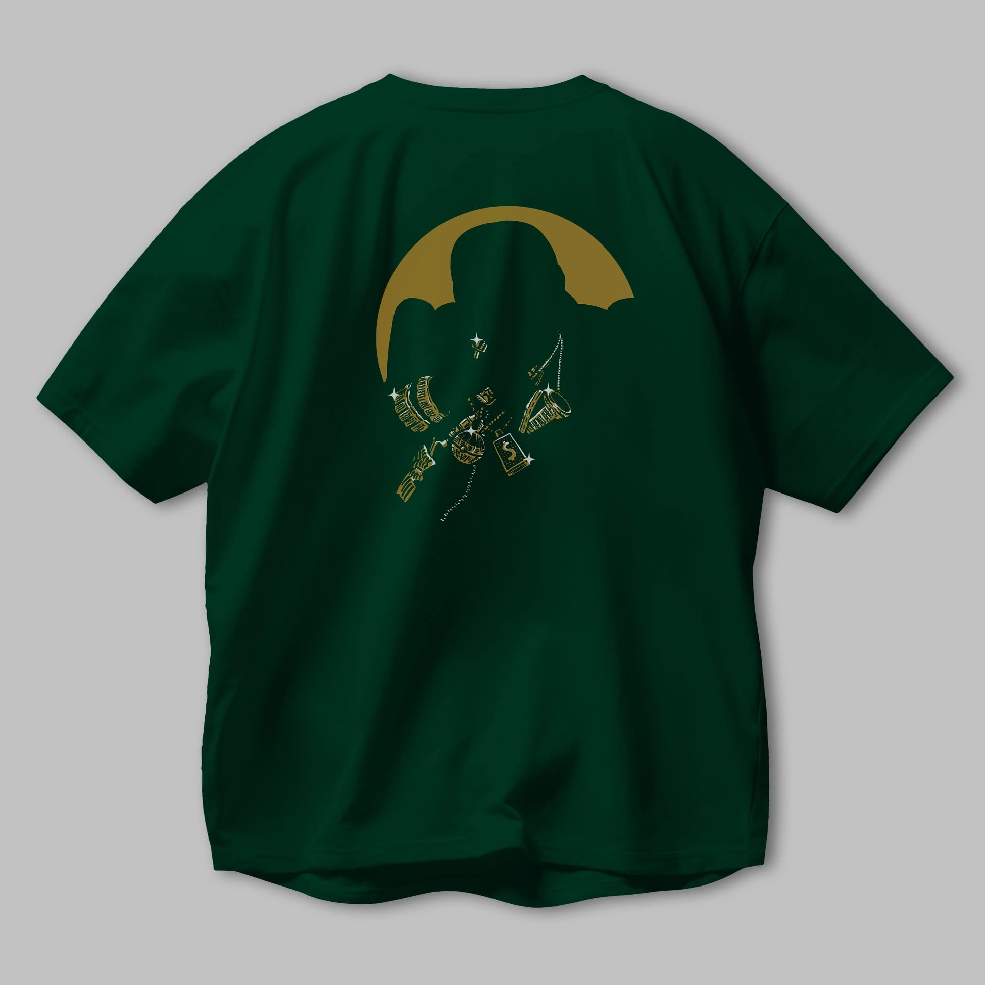 Trooper Dee Jay Arka Baskılı Oversize t-shirt Erkek Kadın Unisex %100 Pamuk