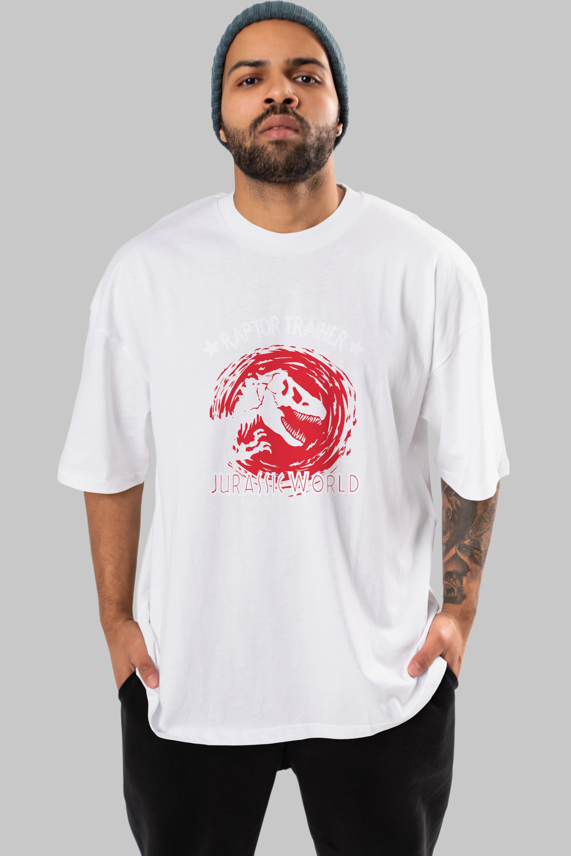 Jurassic Park (3) Ön Baskılı Oversize t-shirt Erkek Kadın Unisex %100 Pamuk Bisiklet Yaka tişort