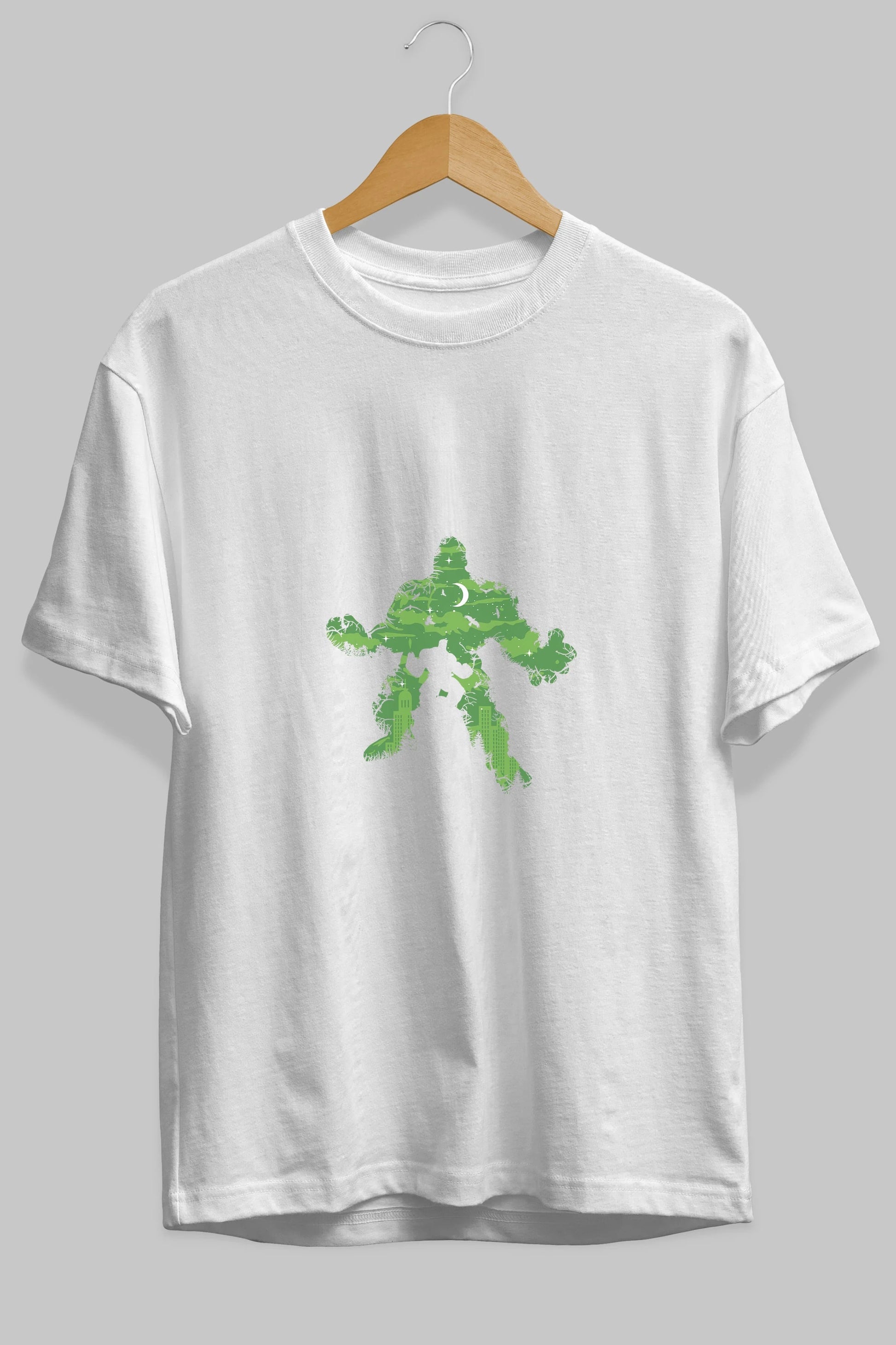Green Monster Ön Baskılı Oversize t-shirt %100 pamuk Erkek Kadın Unisex
