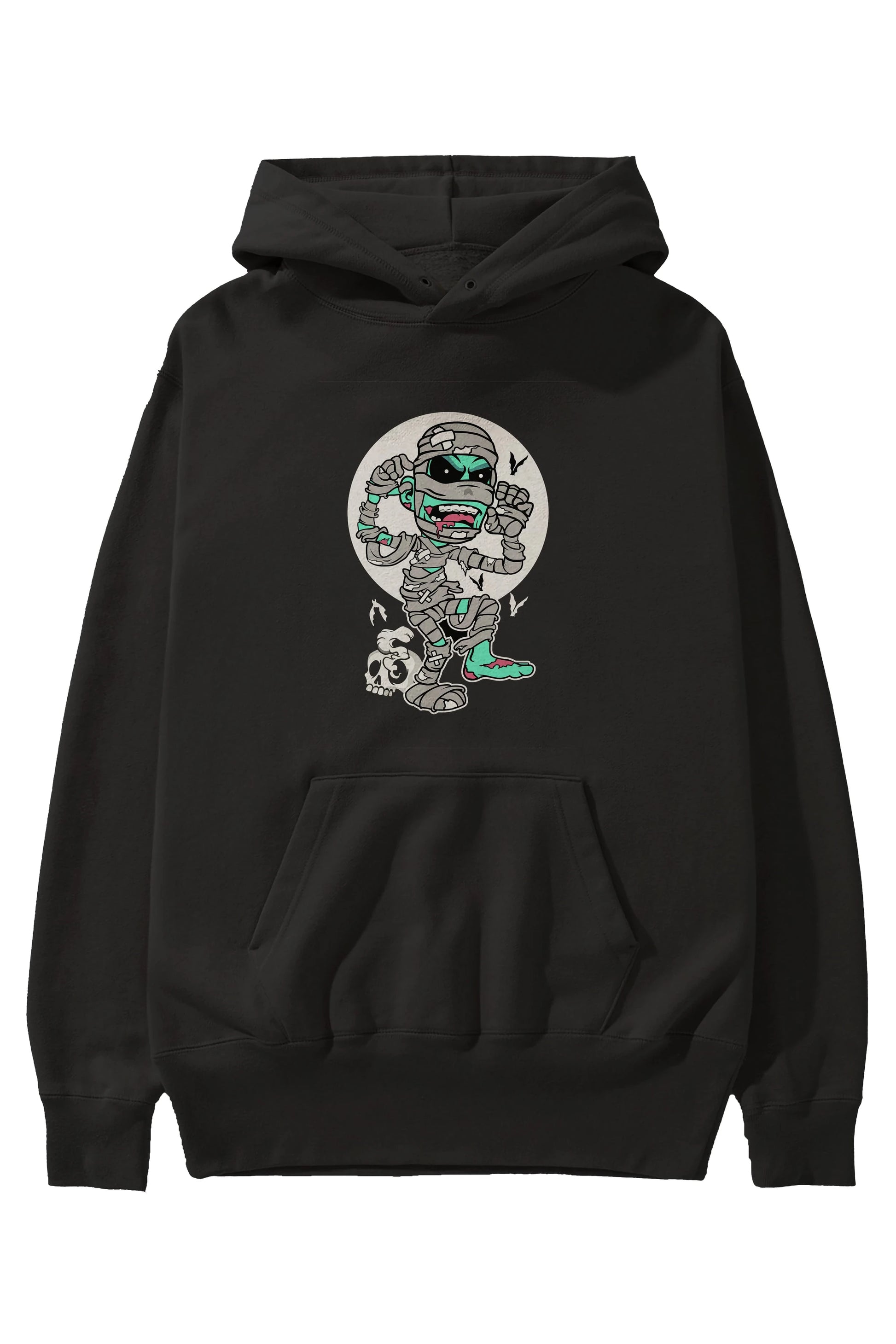 Mummy Ön Baskılı Hoodie Oversize Kapüşonlu Sweatshirt Erkek Kadın Unisex