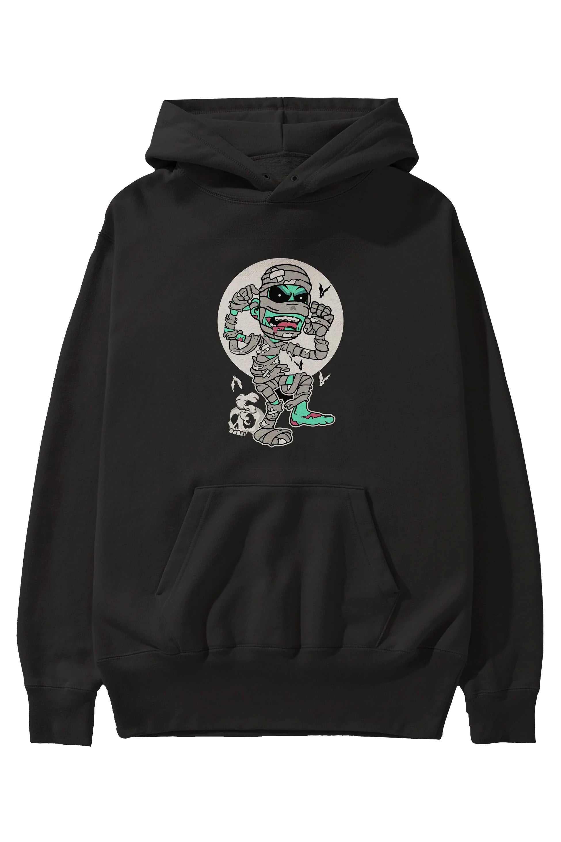 Mummy Ön Baskılı Hoodie Oversize Kapüşonlu Sweatshirt Erkek Kadın Unisex