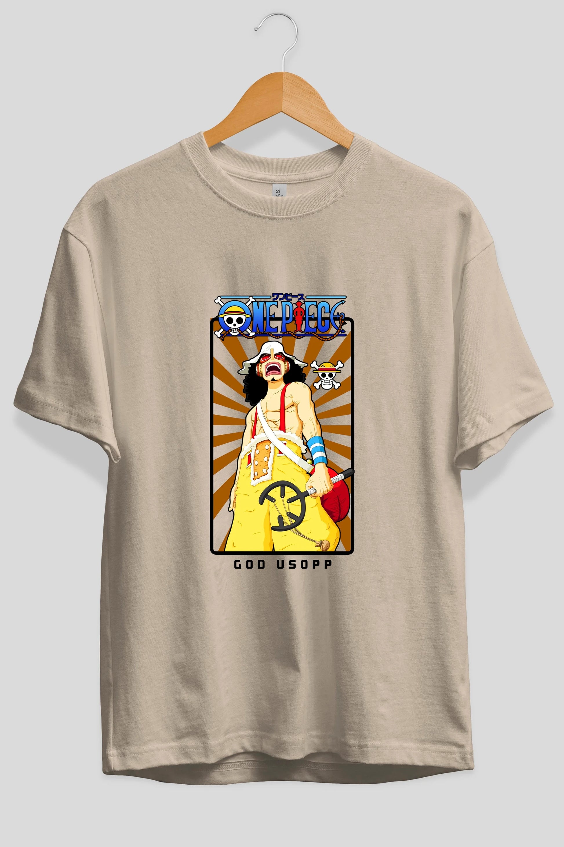 Usopp Anime Ön Baskılı Oversize t-shirt Erkek Kadın Unisex