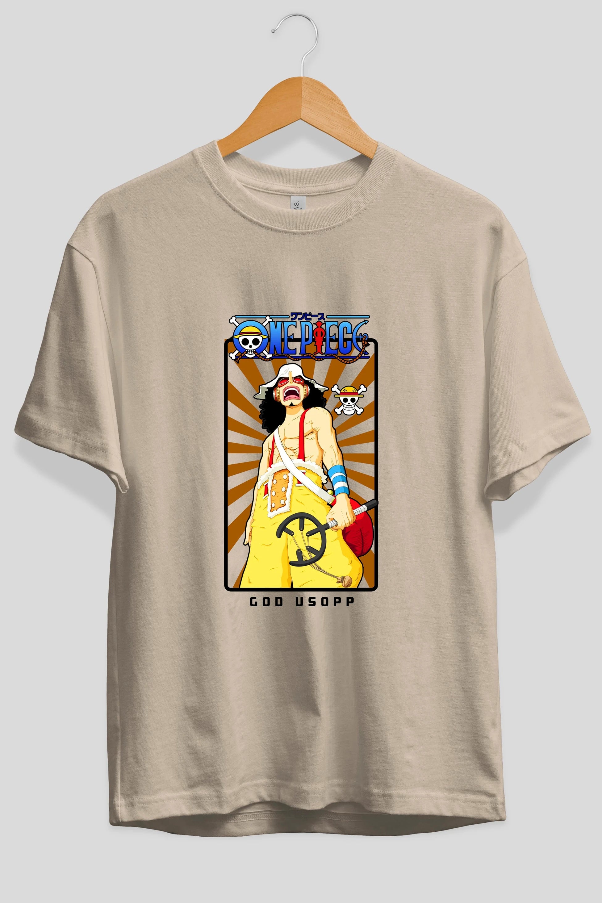 Usopp Anime Ön Baskılı Oversize t-shirt Erkek Kadın Unisex