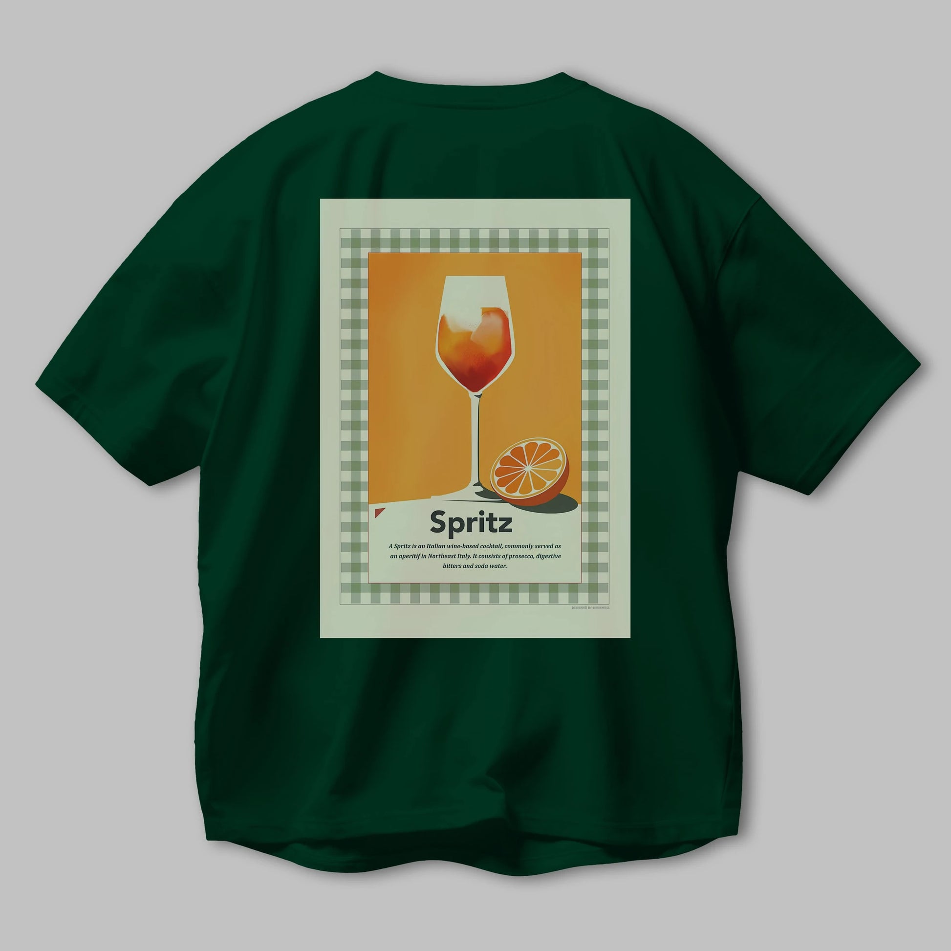 Aperol Spritz 5 Arka Baskılı Oversize t-shirt Erkek Kadın Unisex %100 Pamuk Bisiklet Yaka tişort