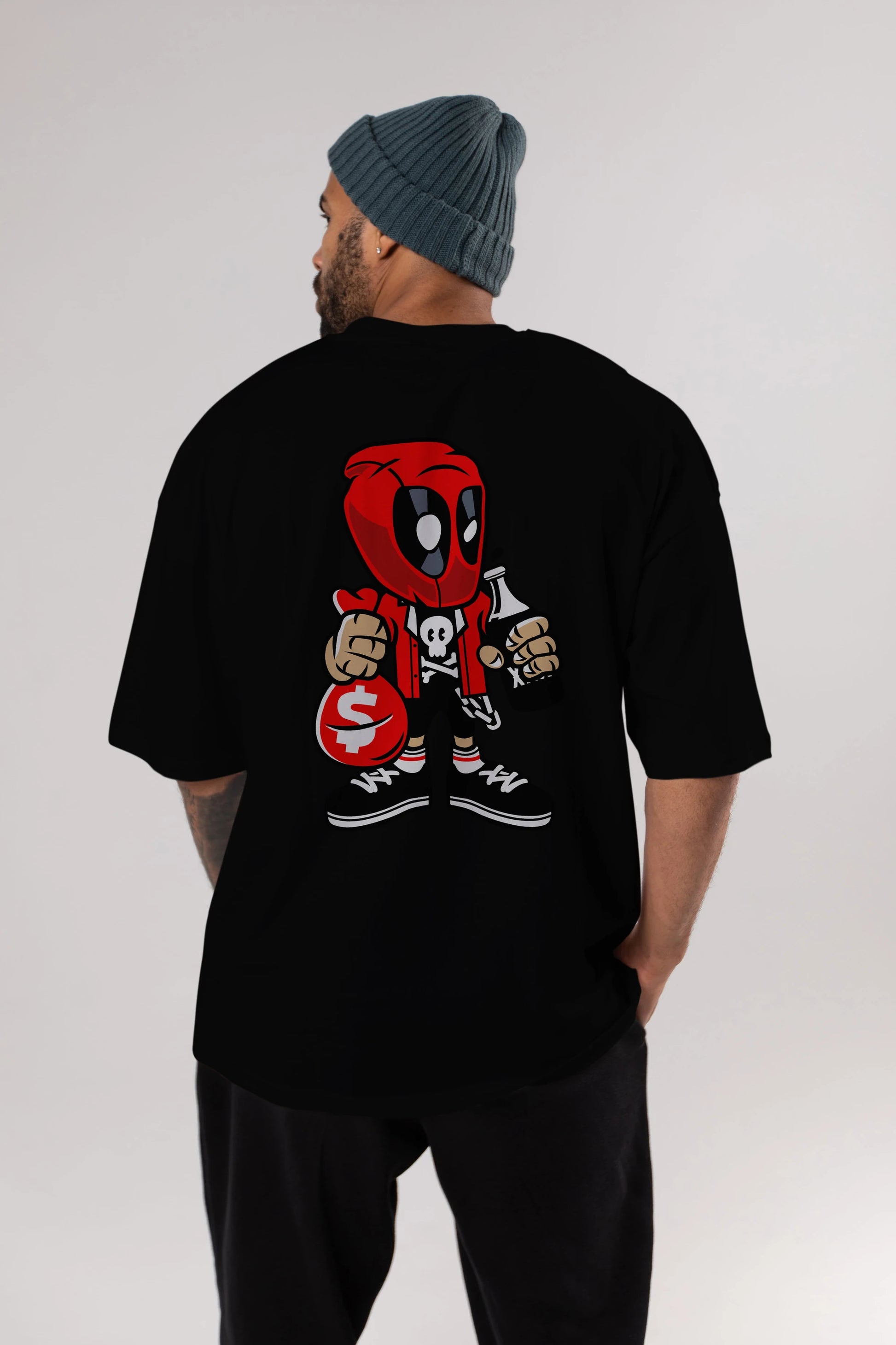 Deadpool (20) Arka Baskılı Oversize t-shirt Erkek Kadın Unisex %100 Pamuk Bisiklet Yaka tişort