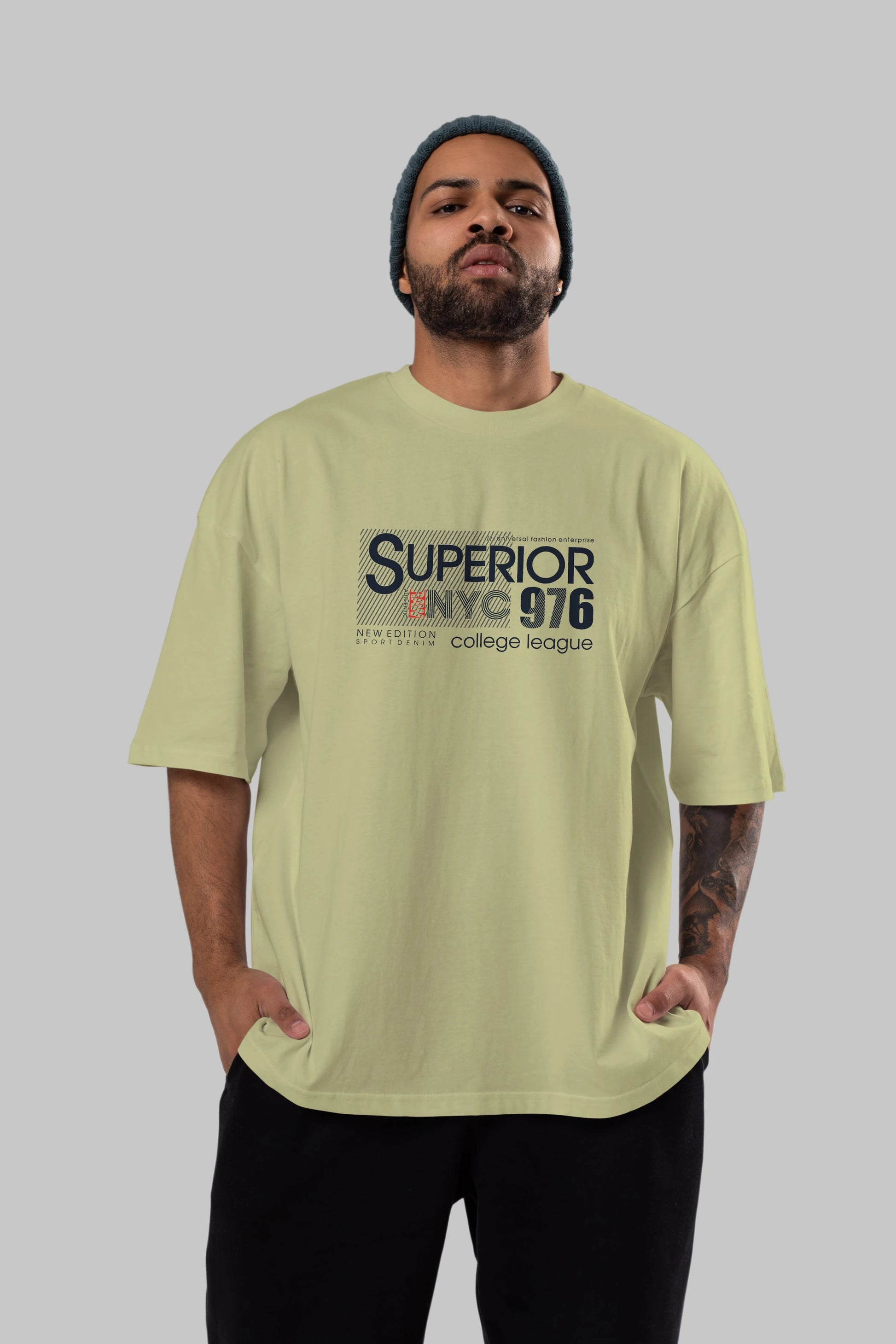 Superior 976 Ön Baskılı Oversize t-shirt Erkek Kadın Unisex