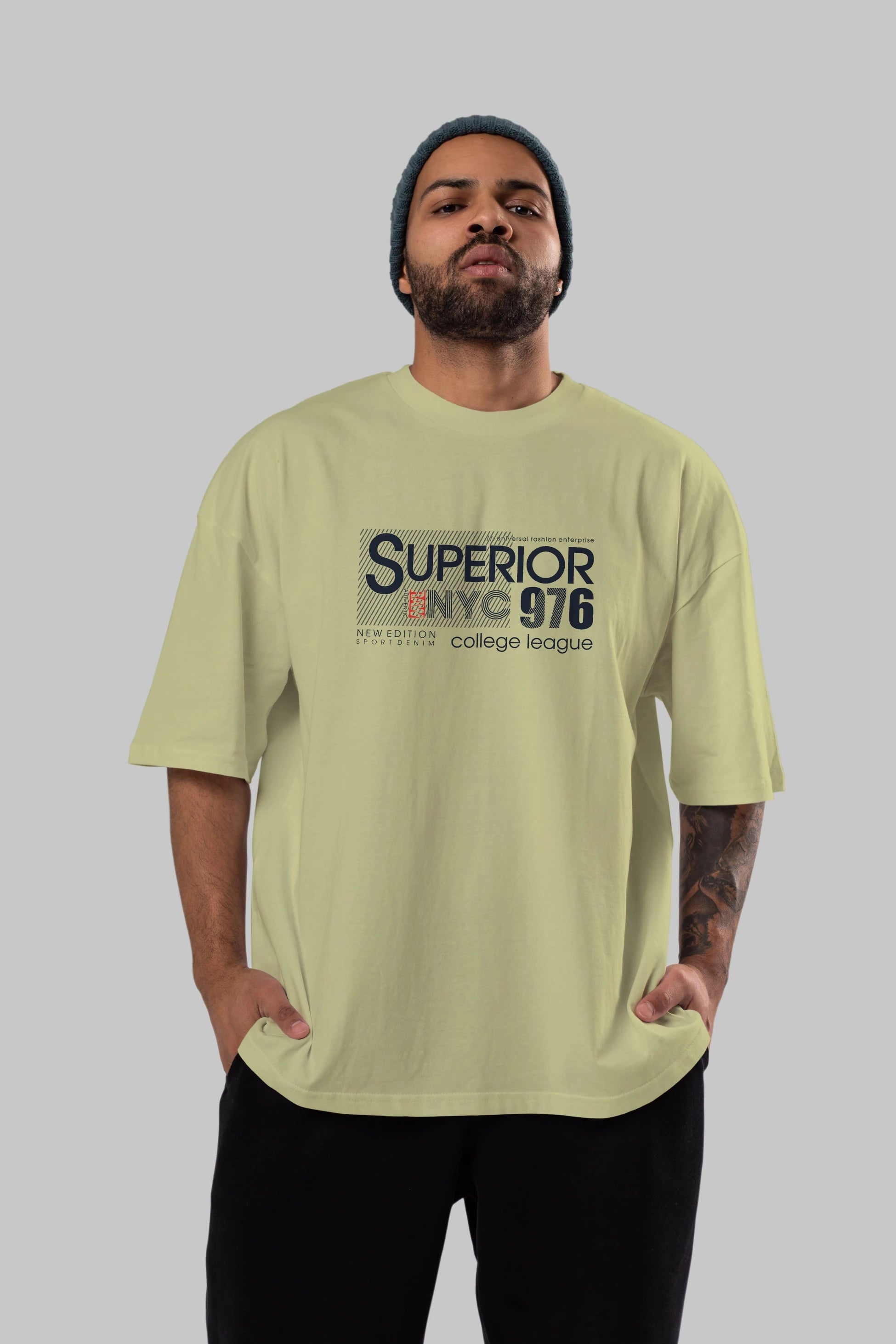 Superior 976 Ön Baskılı Oversize t-shirt Erkek Kadın Unisex