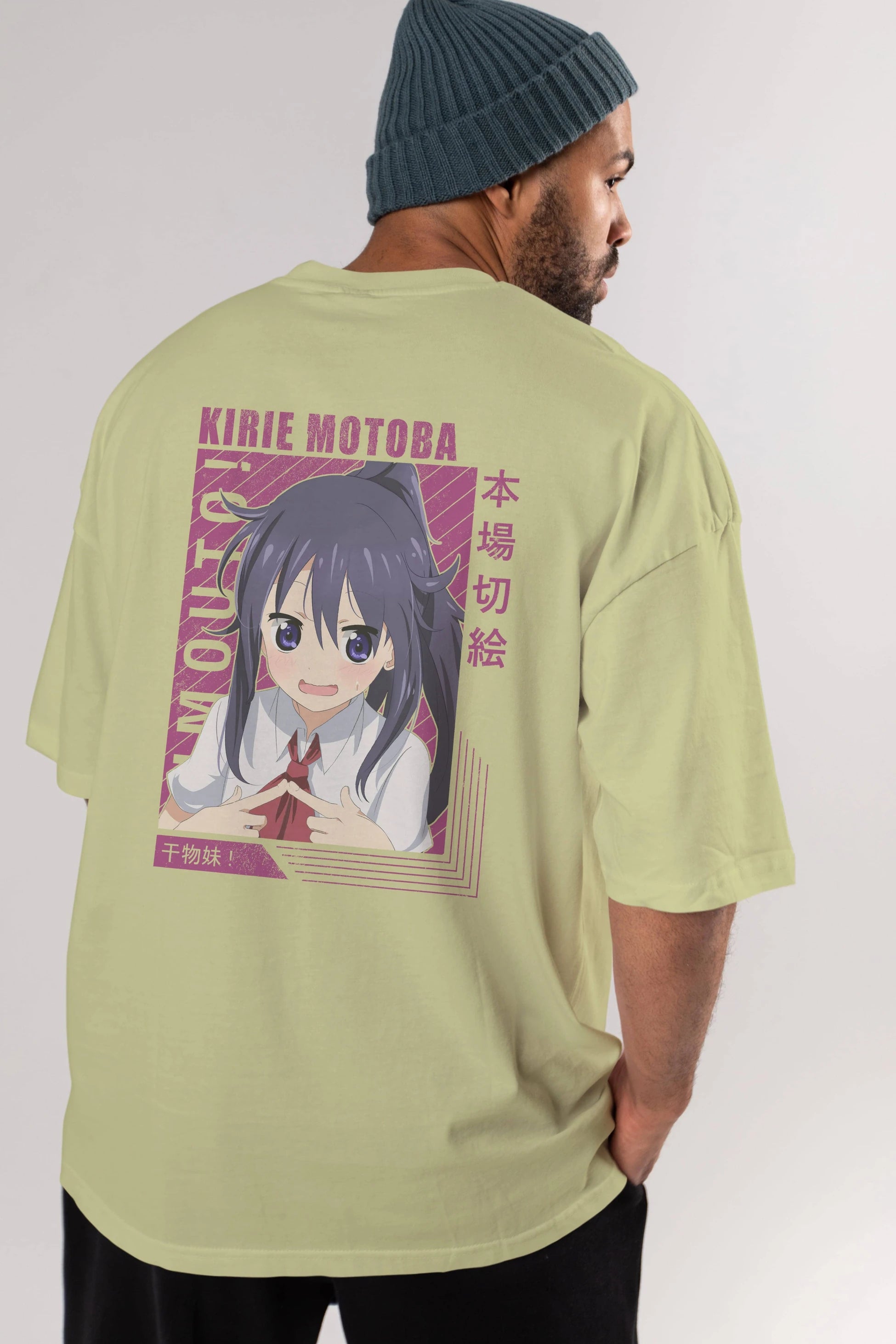 Kirie Motoba 4 Anime Arka Baskılı Oversize t-shirt Erkek Kadın Unisex