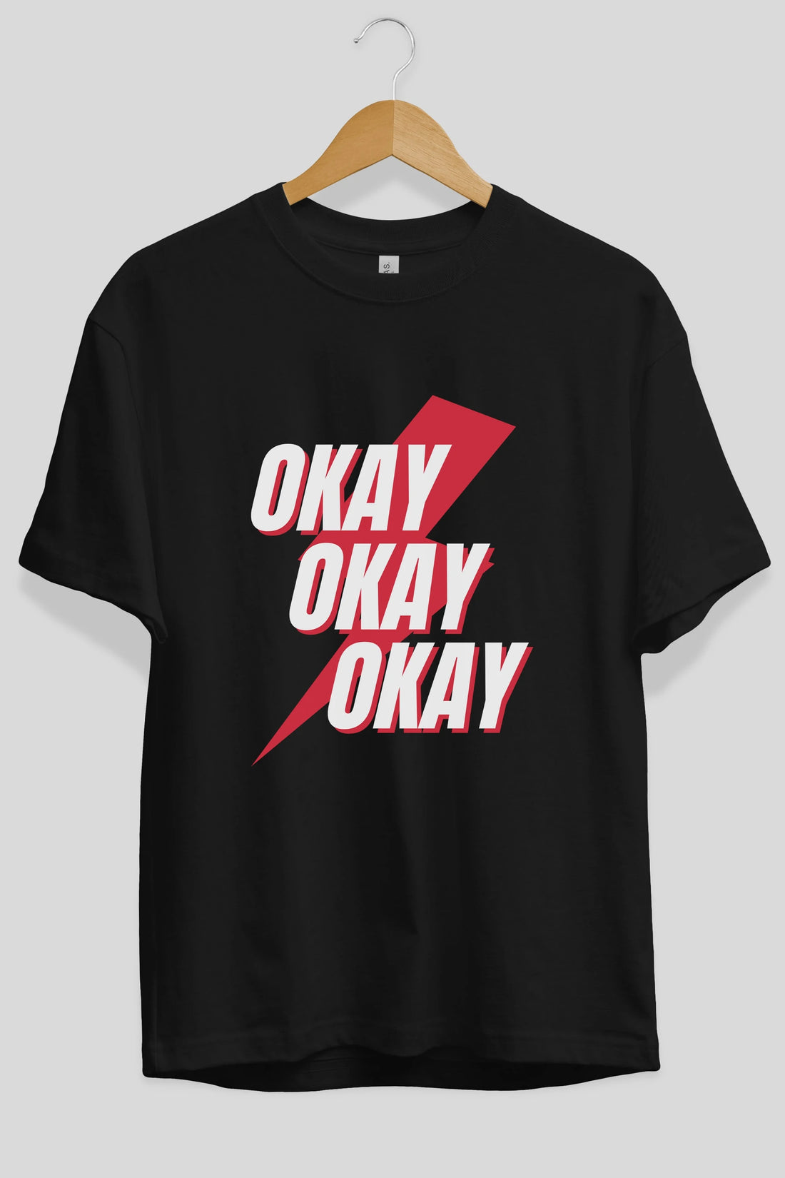 Okay Ön Baskılı Oversize t-shirt Erkek Kadın Unisex